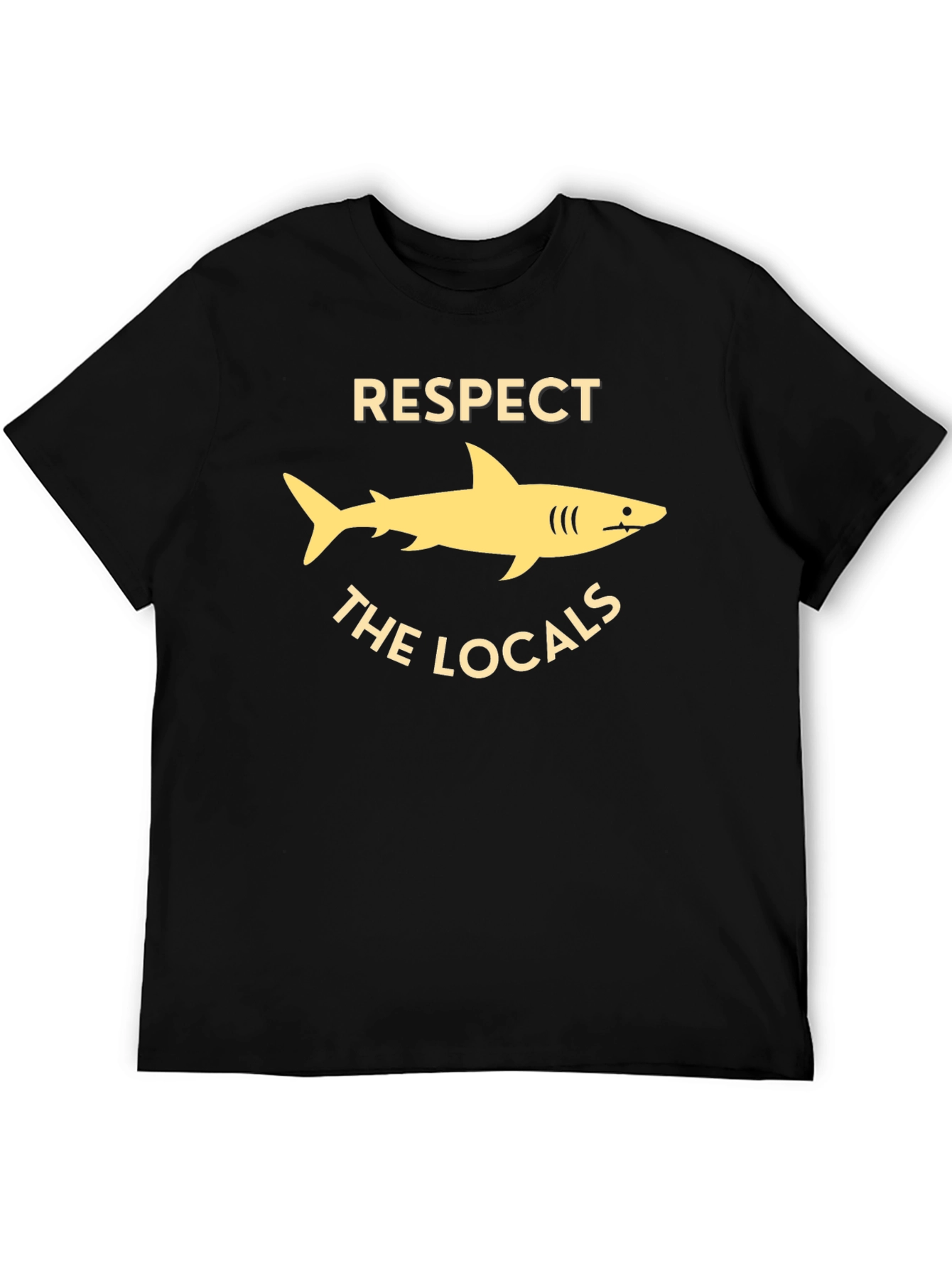 Respect the Locals Shark T-Shirt - Black