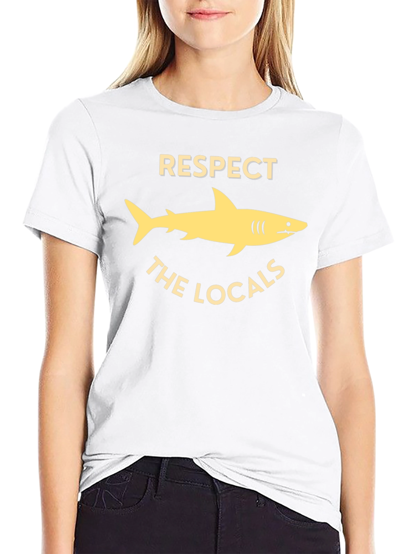 Respect the Locals Shark T-Shirt - Black