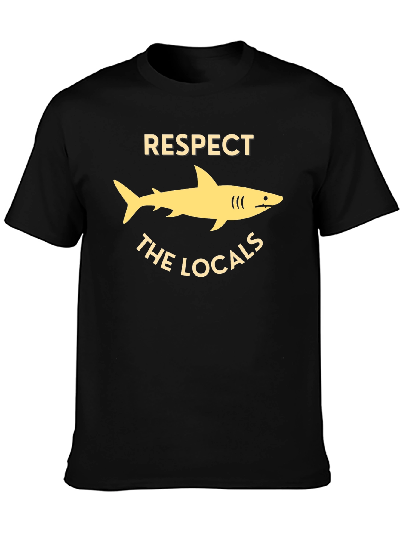 Respect the Locals Shark T-Shirt - Black