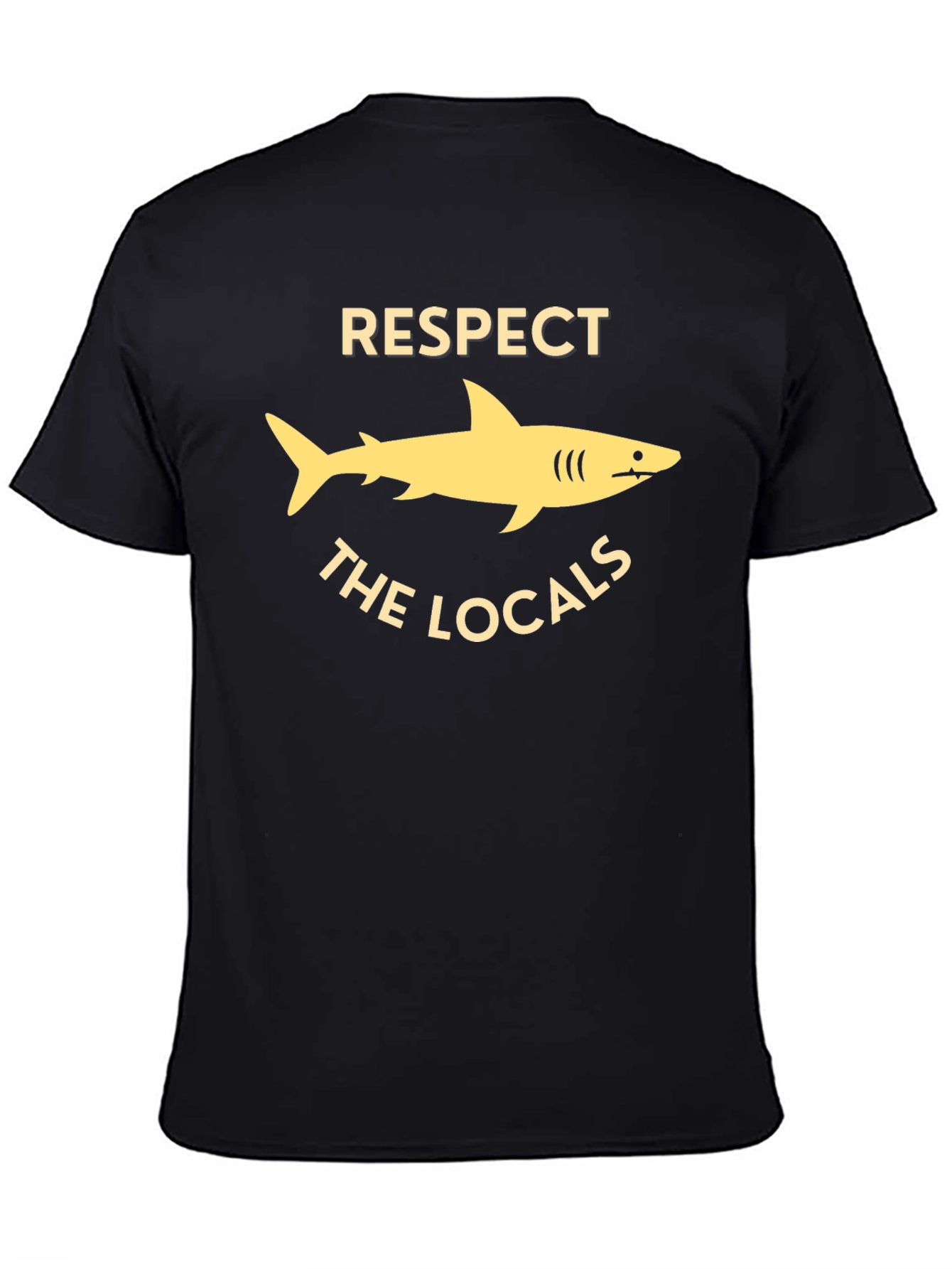 Respect the Locals Shark T-Shirt - Black