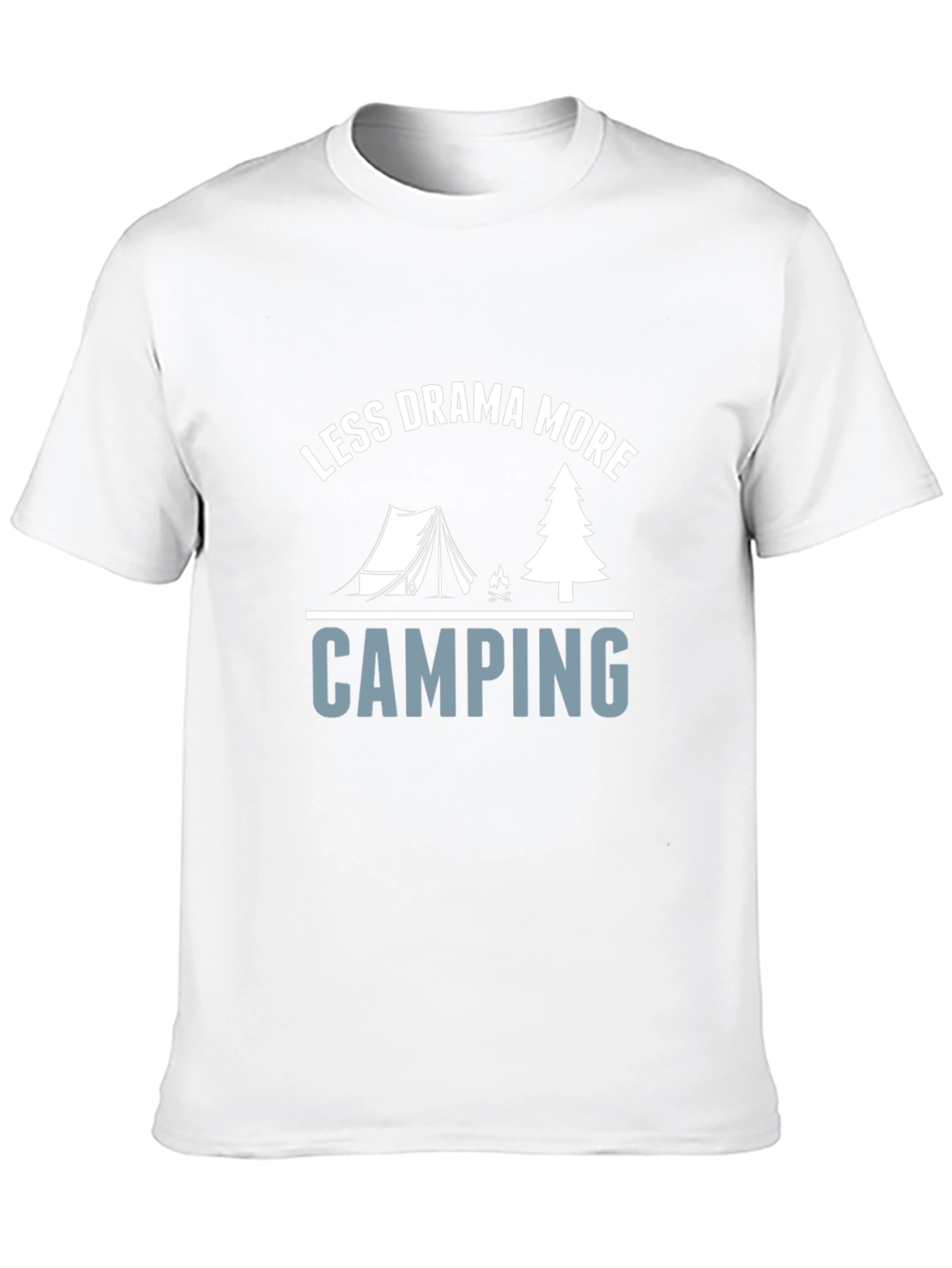 Less Drama More Camping Black Graphic Tee
