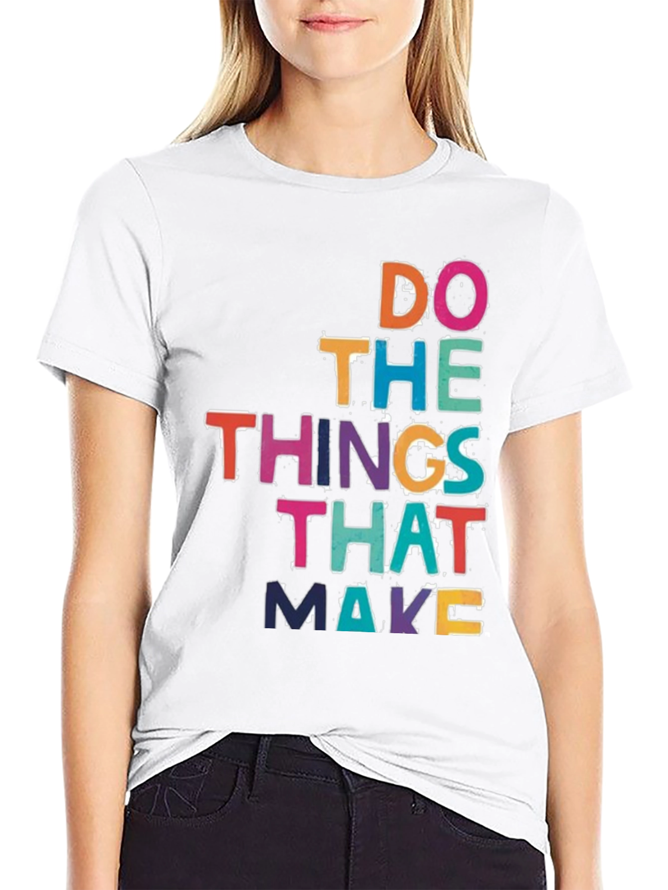Motivational Graphic Print Black T-Shirt