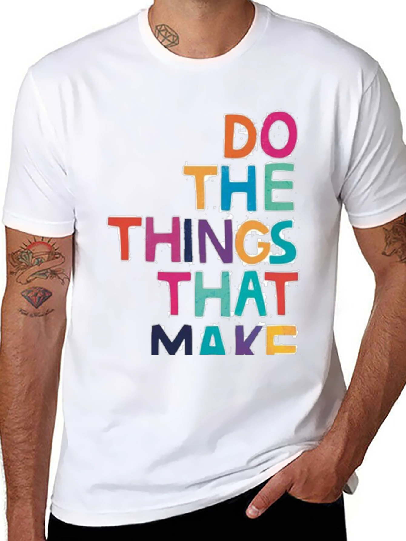 Motivational Graphic Print Black T-Shirt