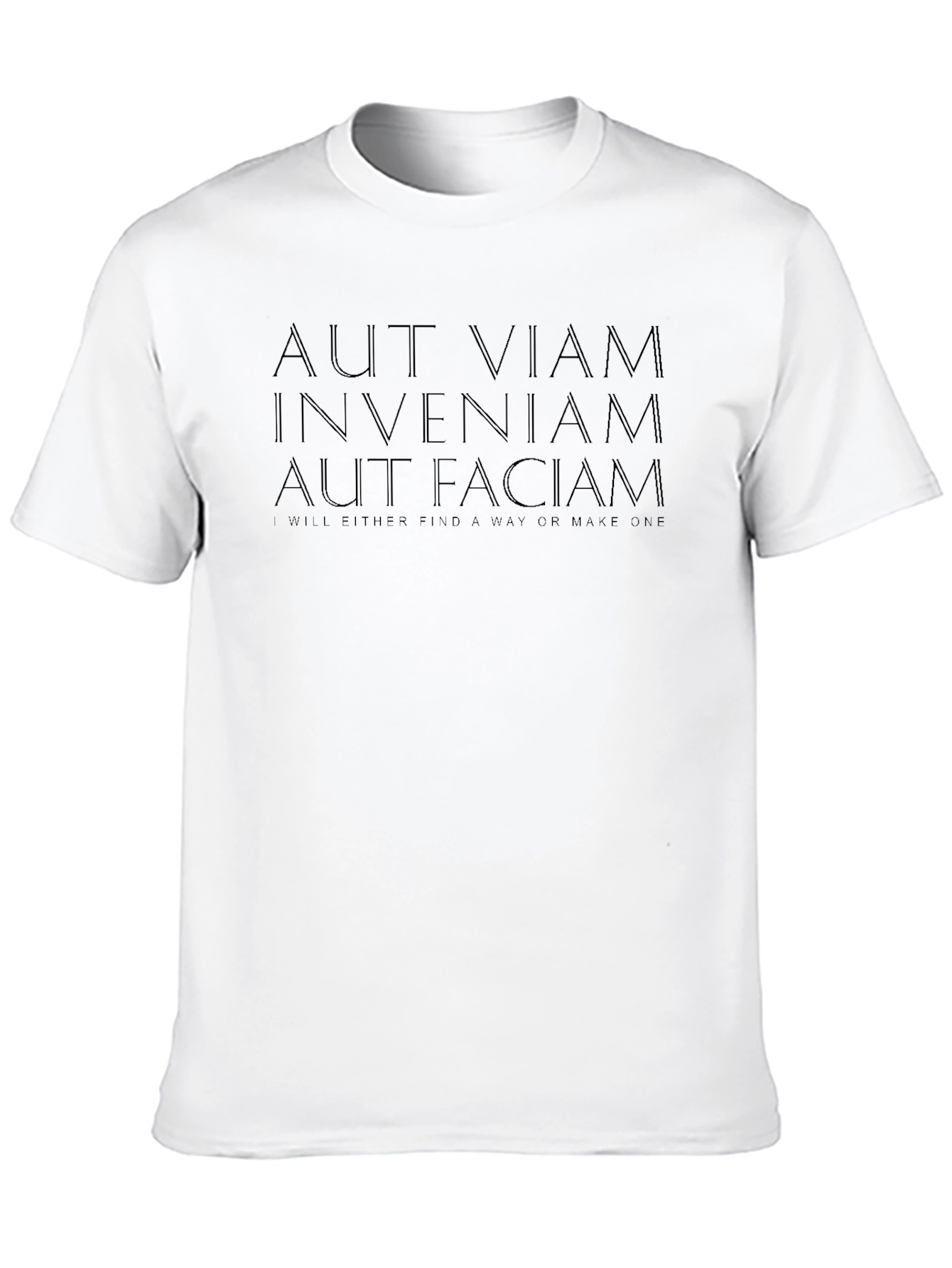 Aut Viam Inveniam Black Graphic Tee