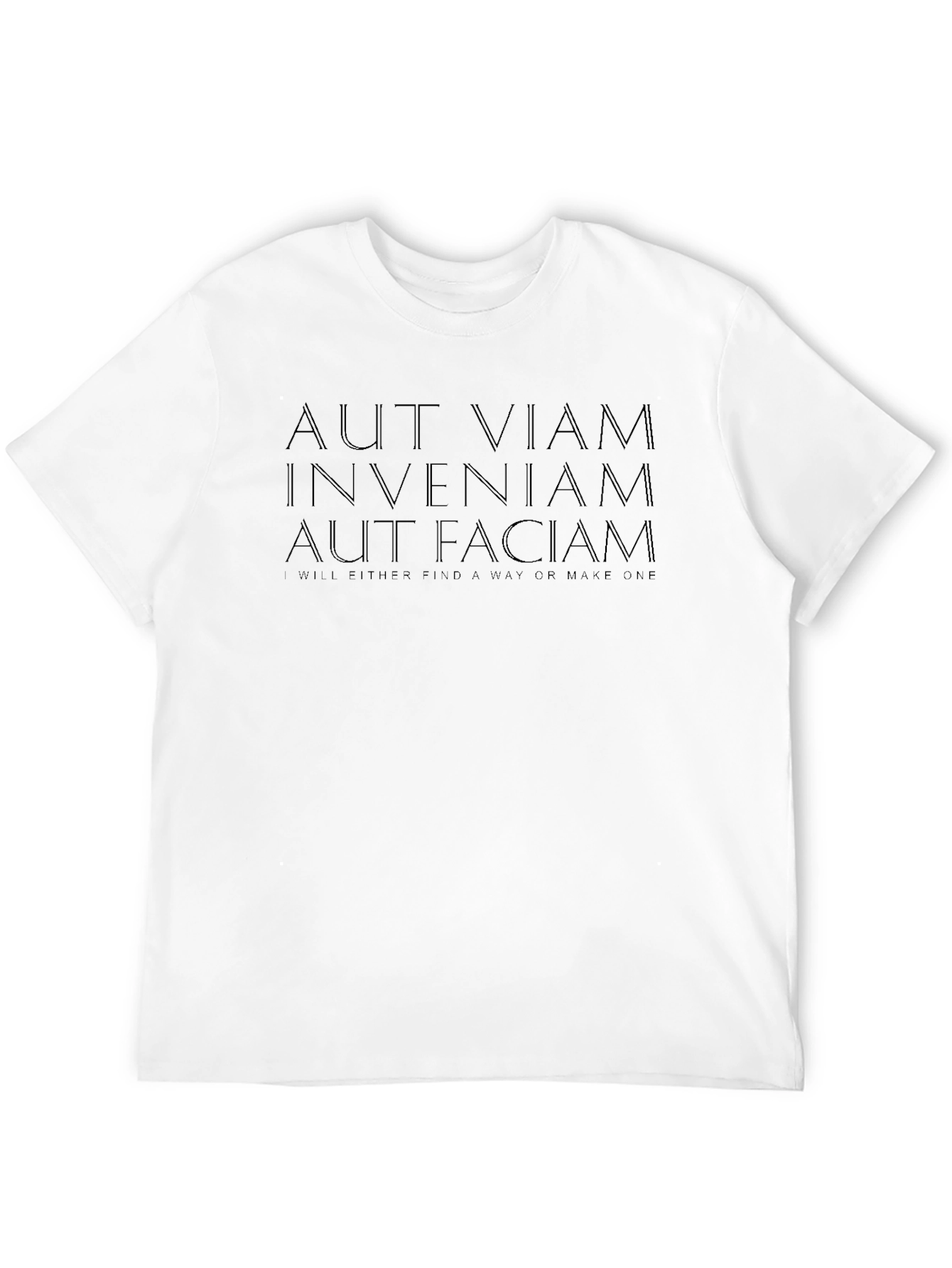 Aut Viam Inveniam Black Graphic Tee
