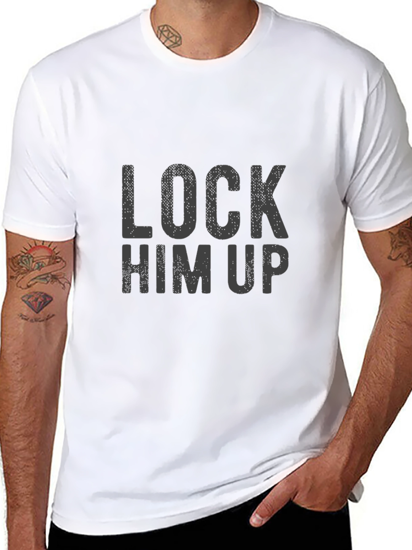 Lock Him Up Graphic Tee - Political Statement Shirt