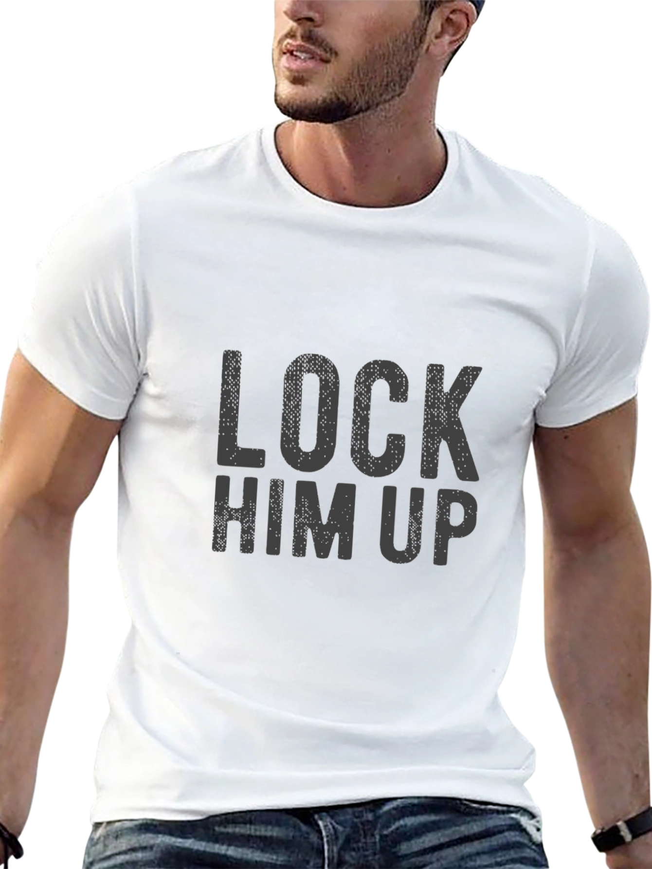 Lock Him Up Graphic Tee - Political Statement Shirt