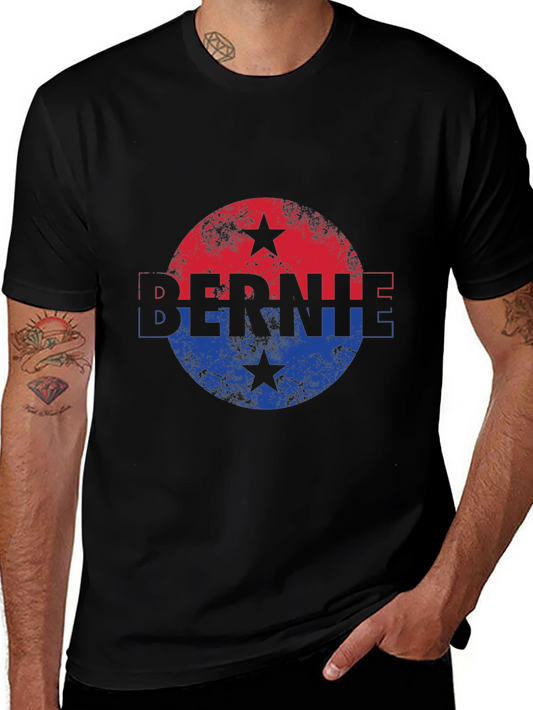 Bernie T-Shirt Political Red & Blue Star Graphic Tee