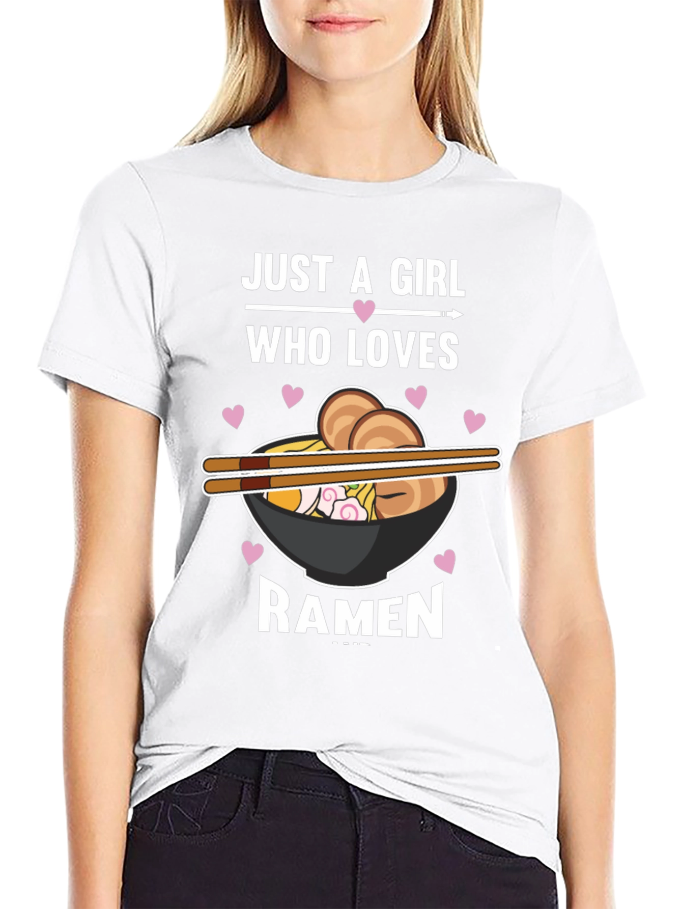 Just A Girl Who Loves Ramen Graphic T-Shirt