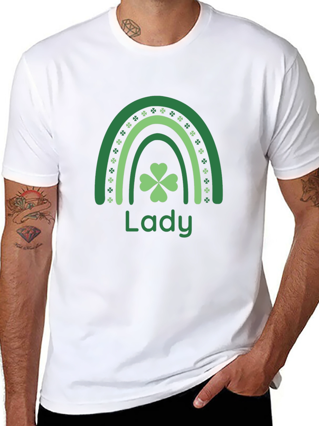 St. Patricks Day Shamrock Lady T-Shirt