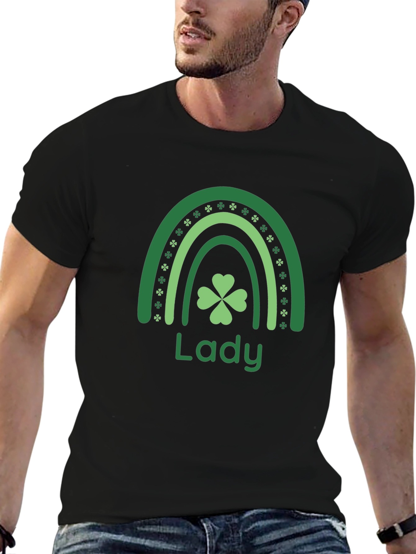 St. Patricks Day Shamrock Lady T-Shirt