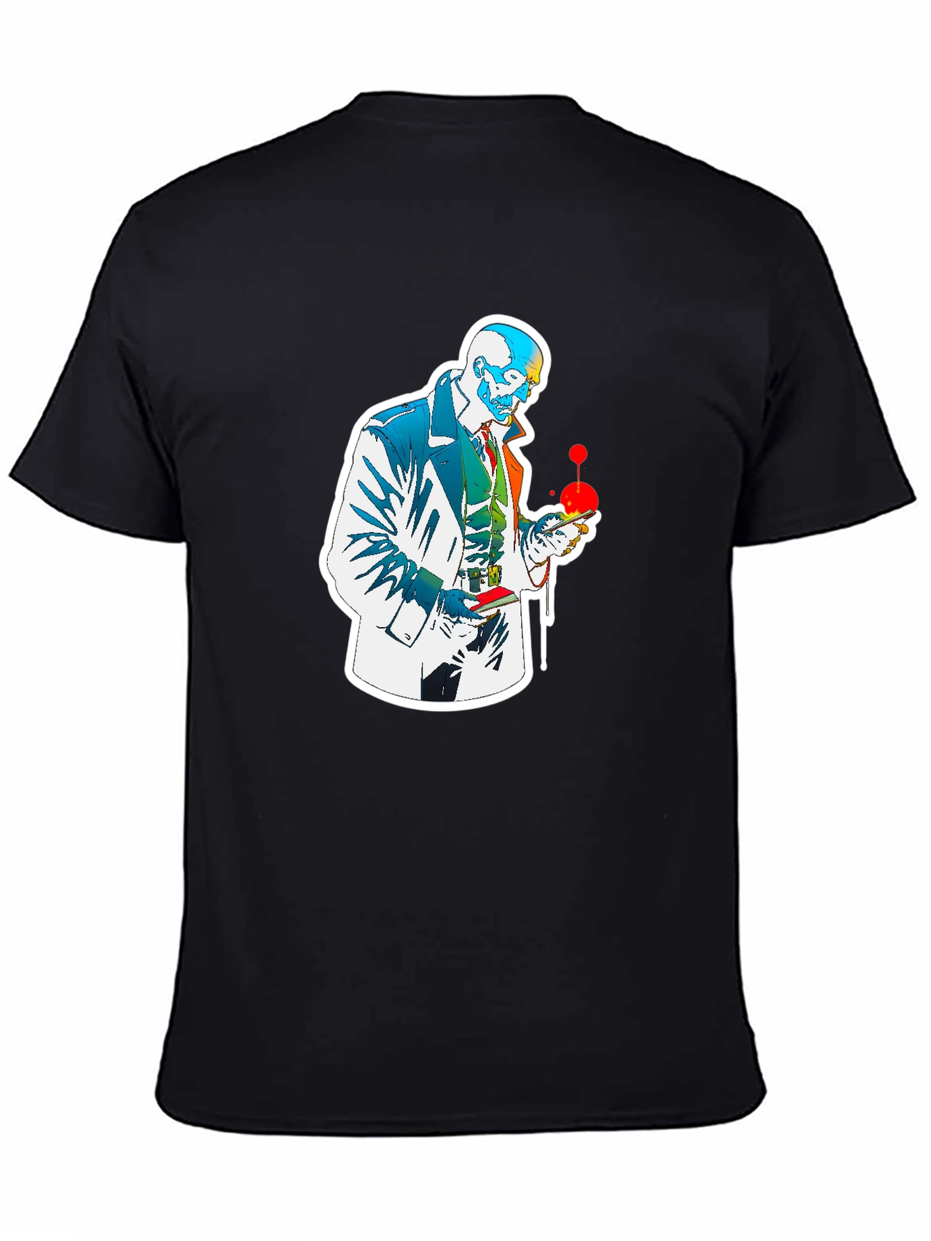 Stylized Skull Detective Graphic Tee