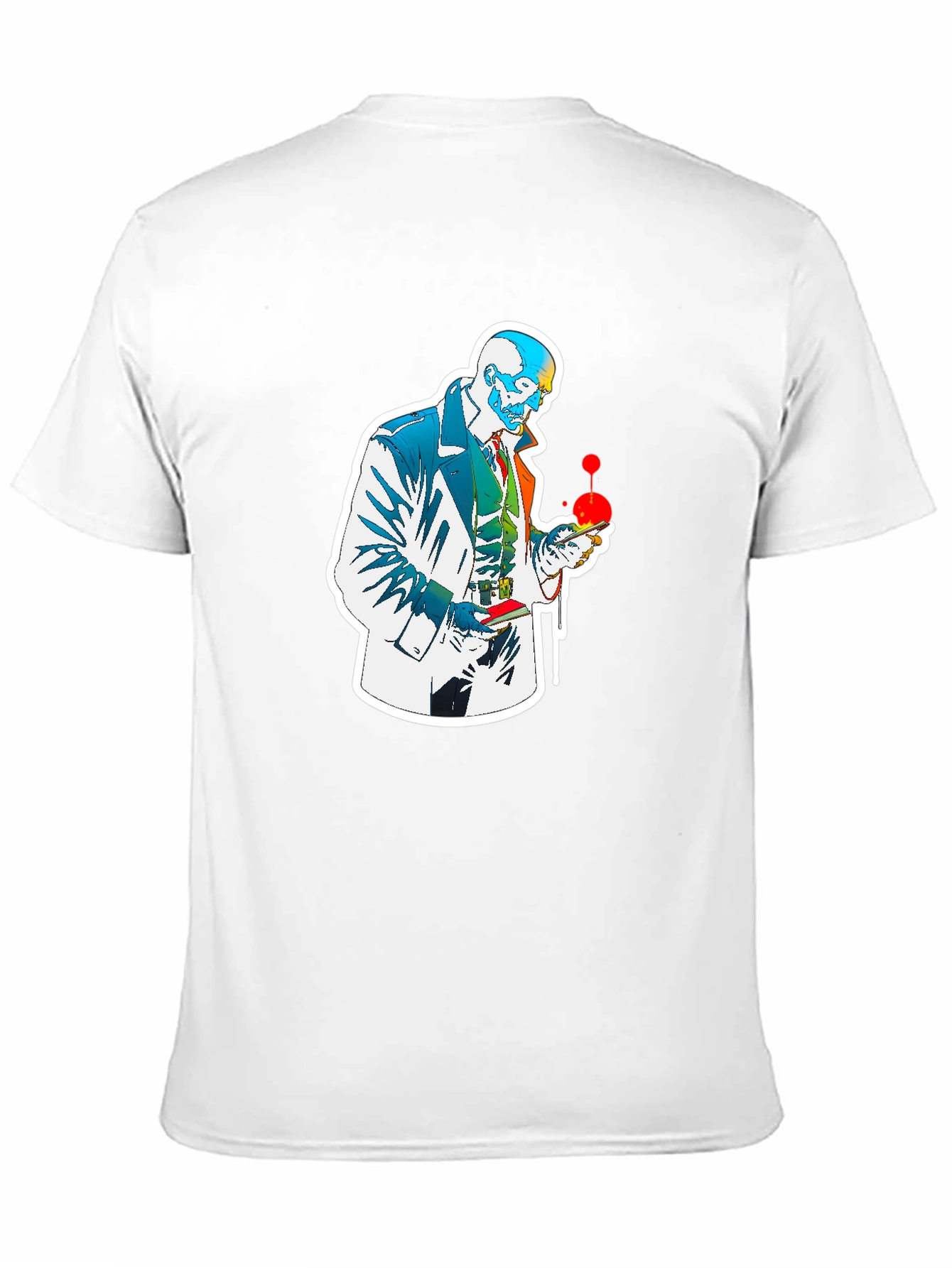 Stylized Skull Detective Graphic Tee