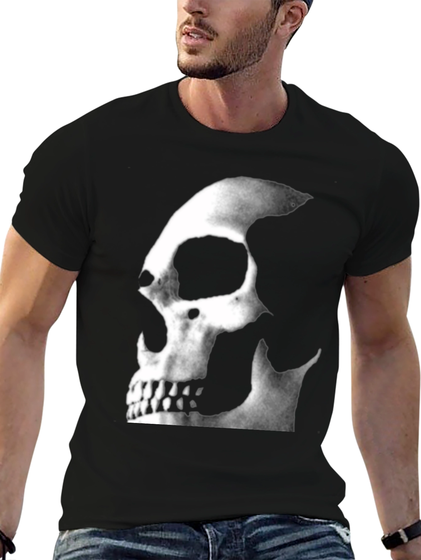 Black Skull Graphic T-Shirt