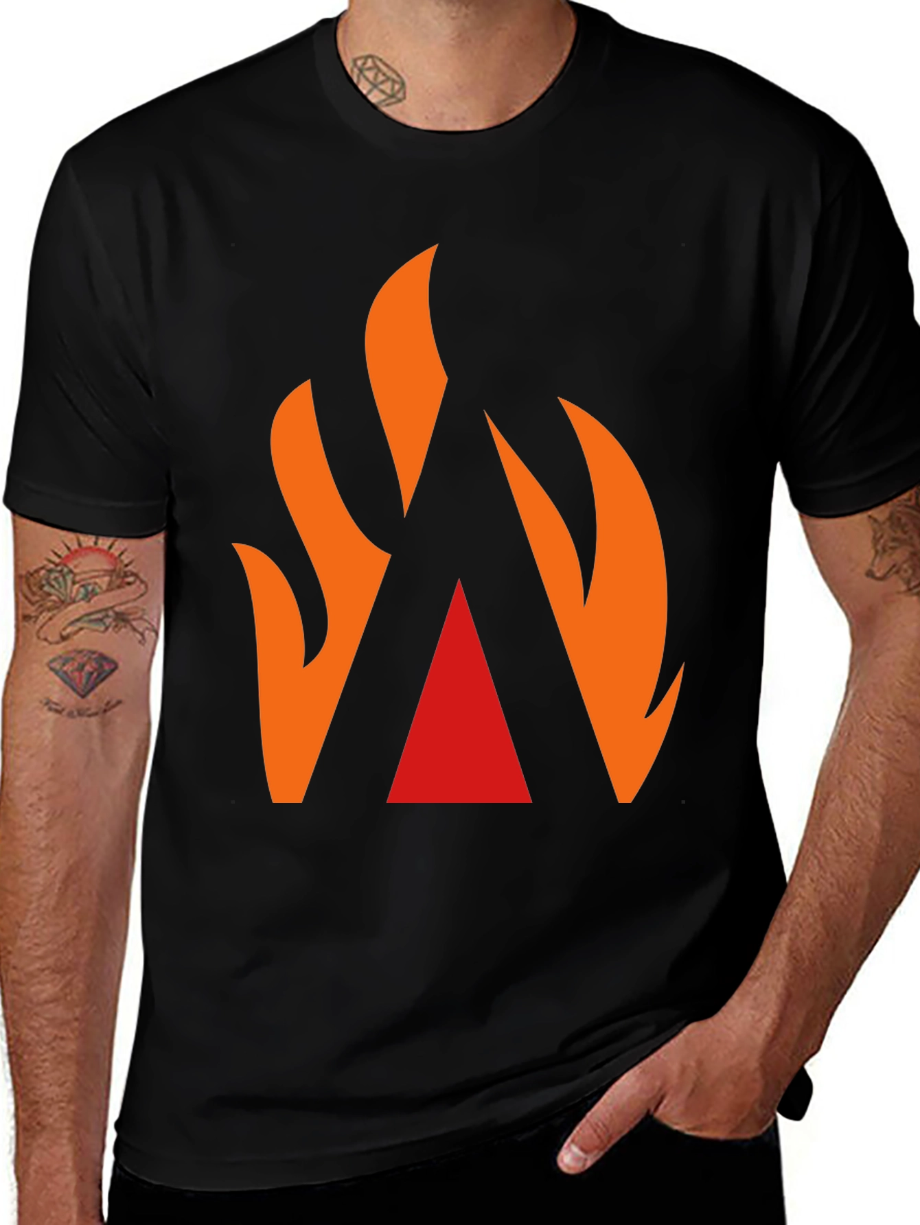Fiery Peak T-Shirt: Bold Graphic Tee
