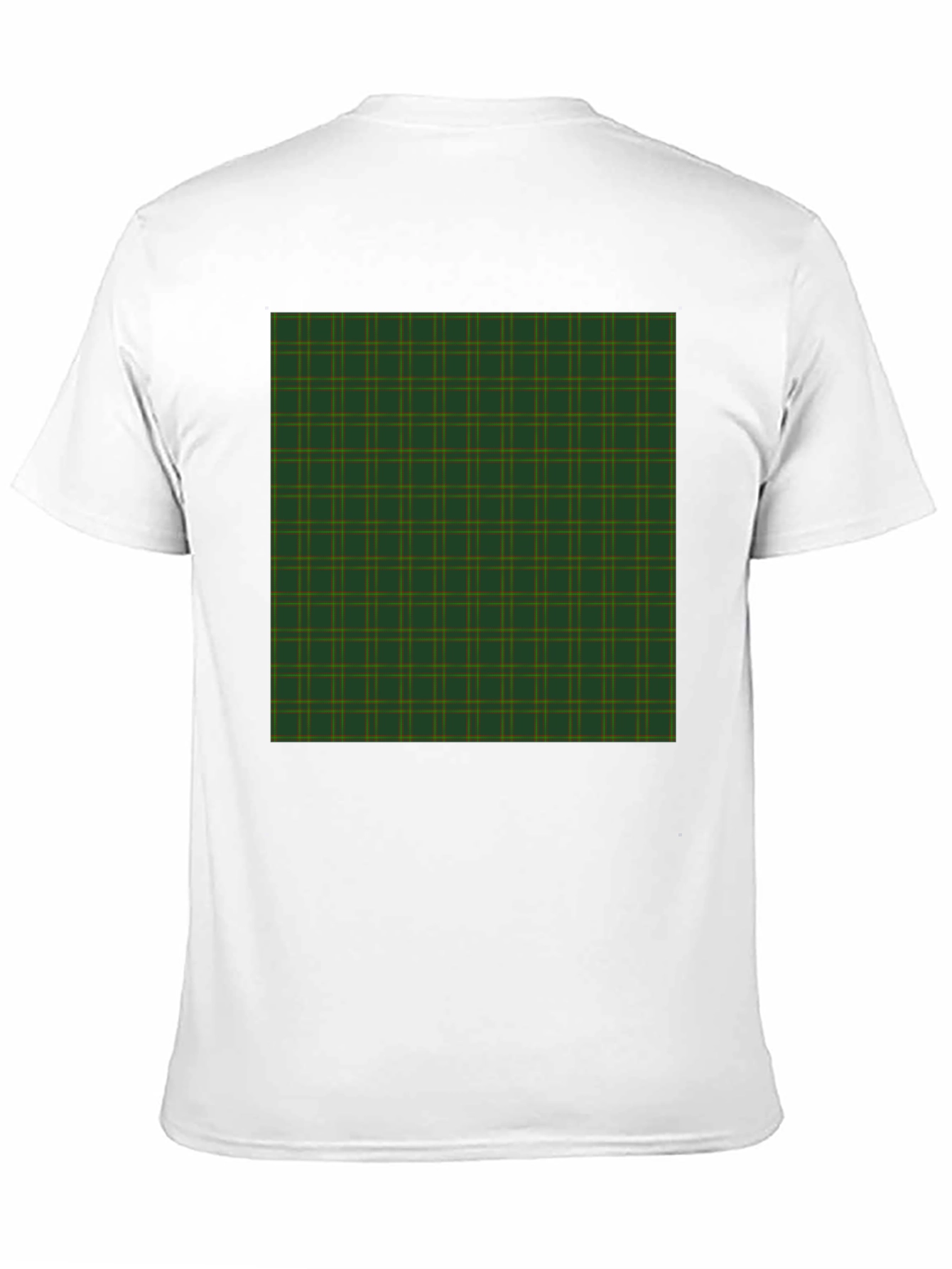 Plaid Pattern Graphic Tee - Black