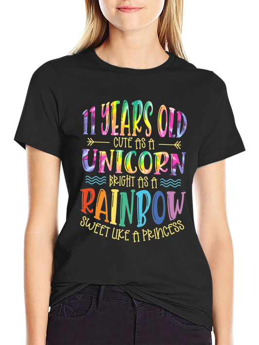 11th Birthday Unicorn Rainbow Kids T-Shirt