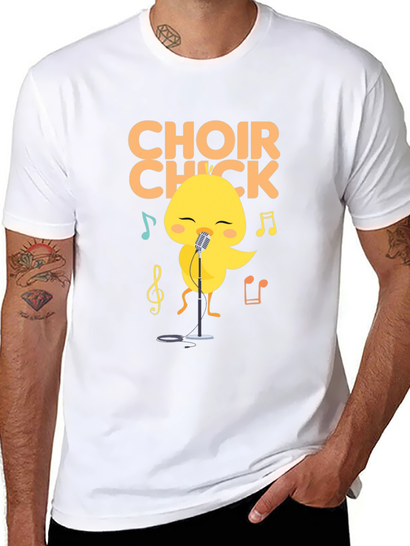 Choir Chick T-Shirt - Cute Singing Bird Tee