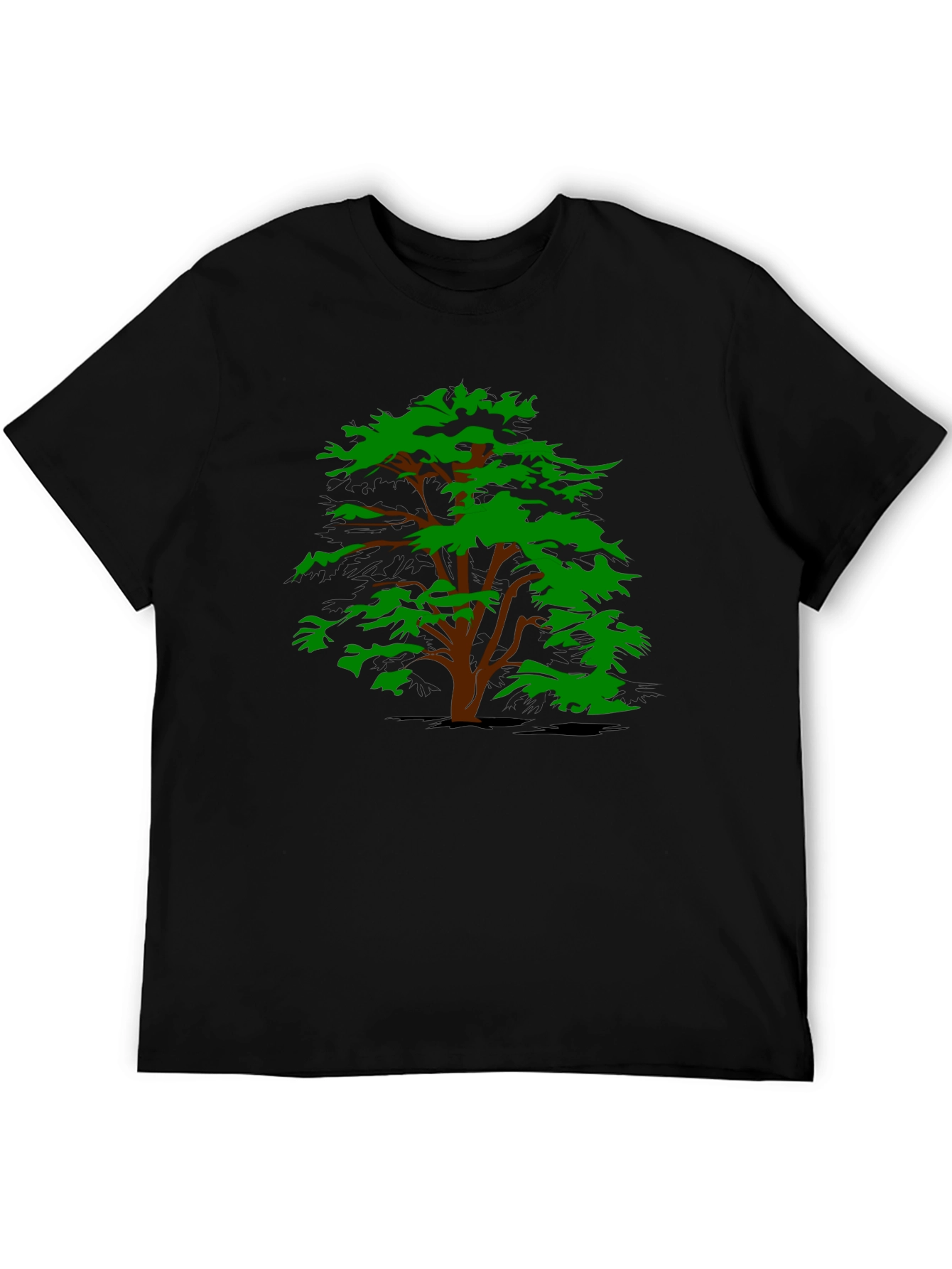 Tree Graphic Black T-Shirt - Casual Style
