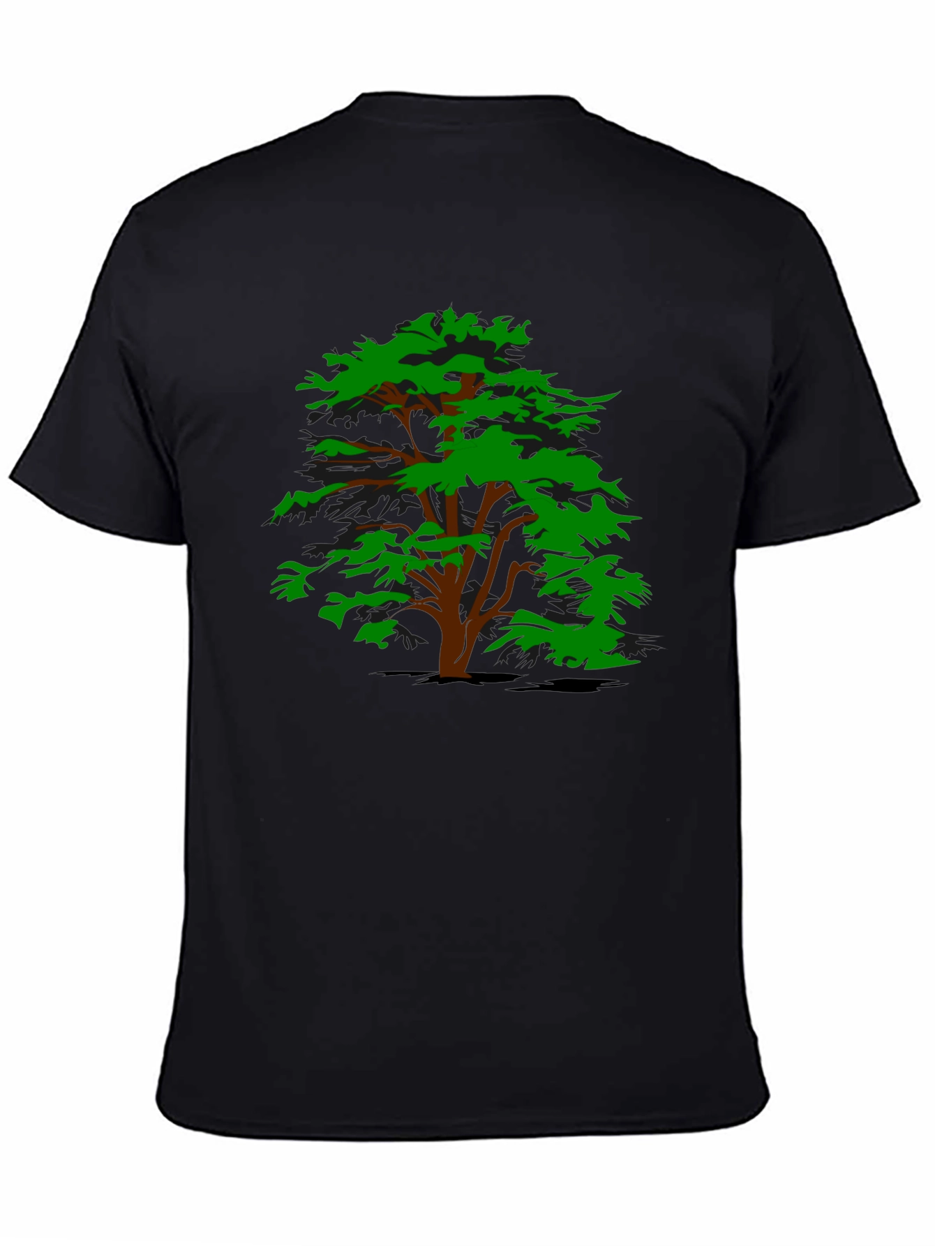 Tree Graphic Black T-Shirt - Casual Style