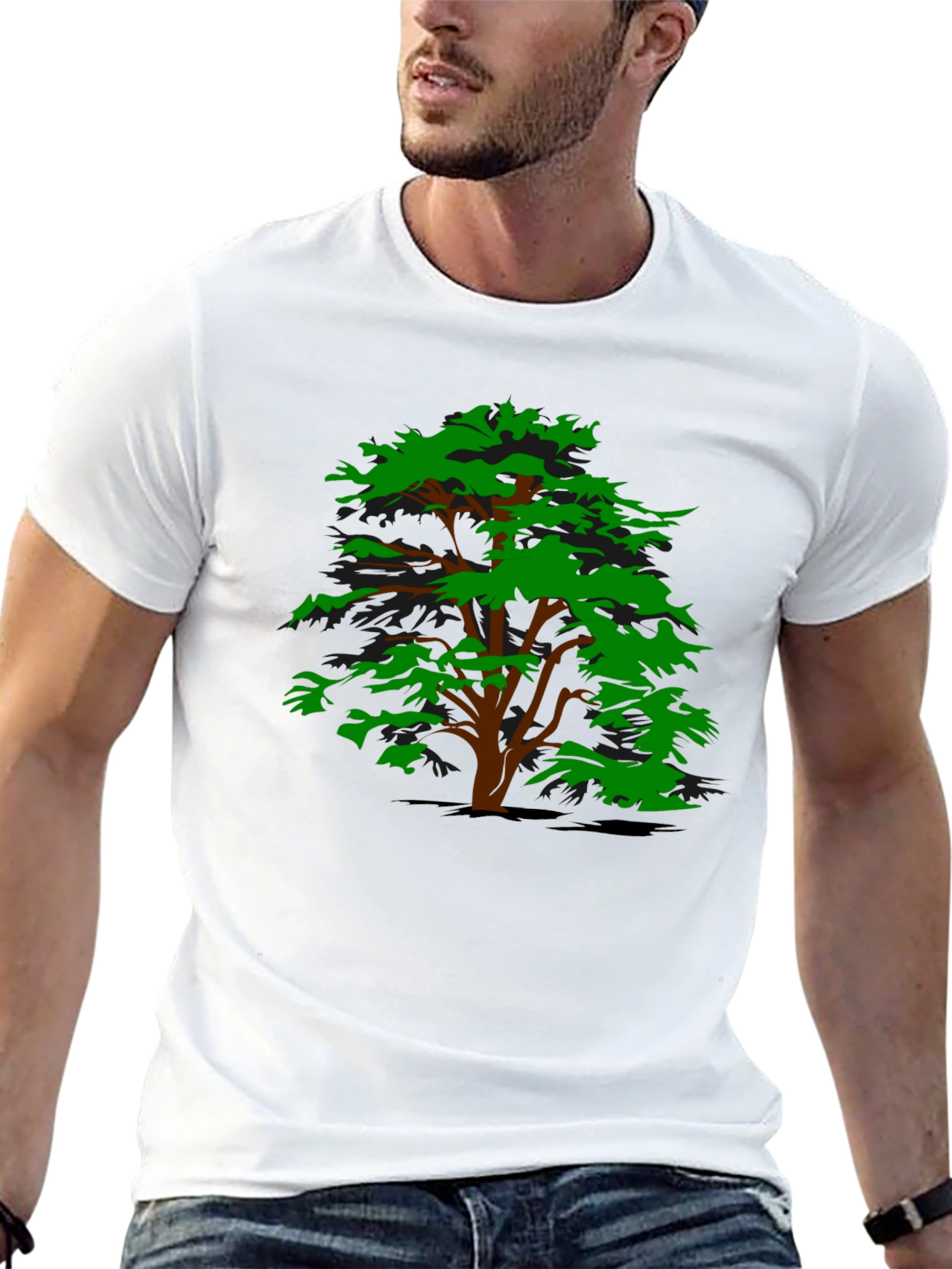 Tree Graphic Black T-Shirt - Casual Style