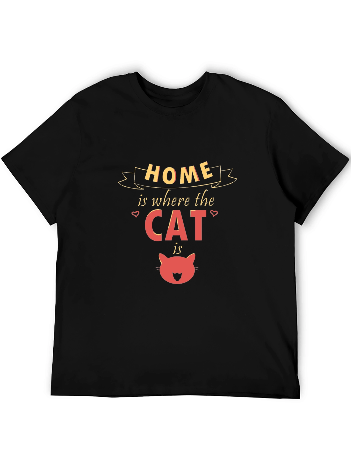 Home is Where the Cat Is Black T-Shirt
