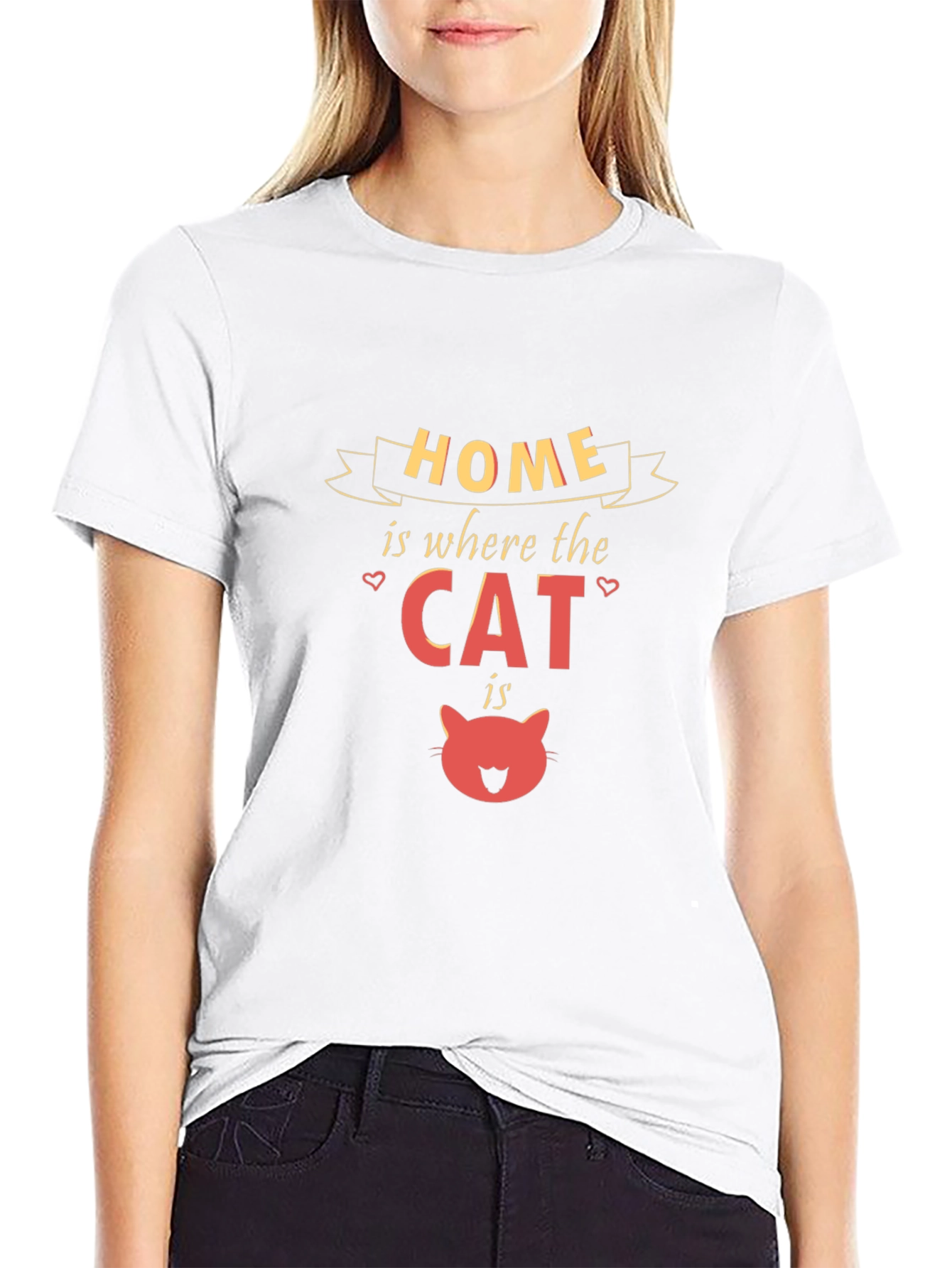 Home is Where the Cat Is Black T-Shirt