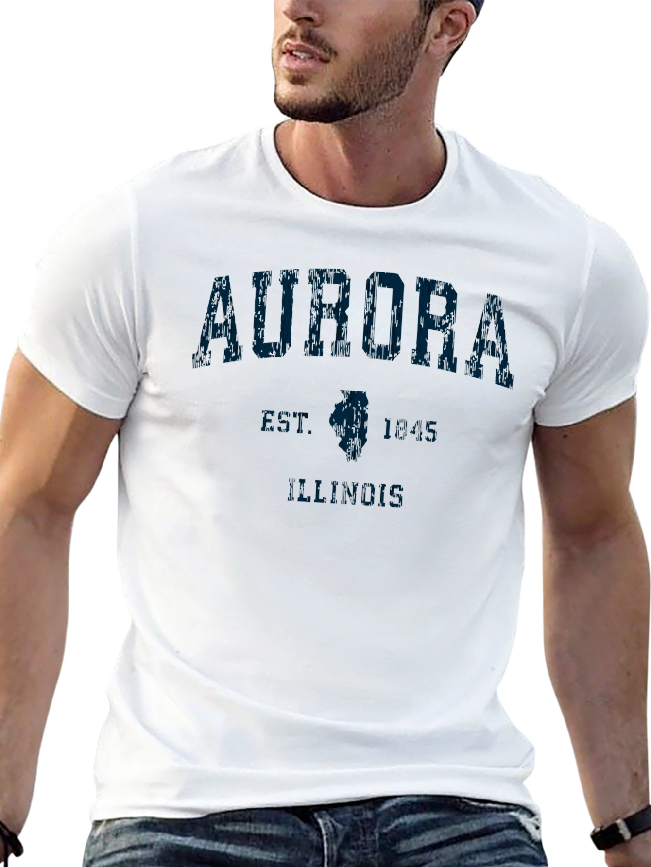 Aurora Illinois Black T-Shirt