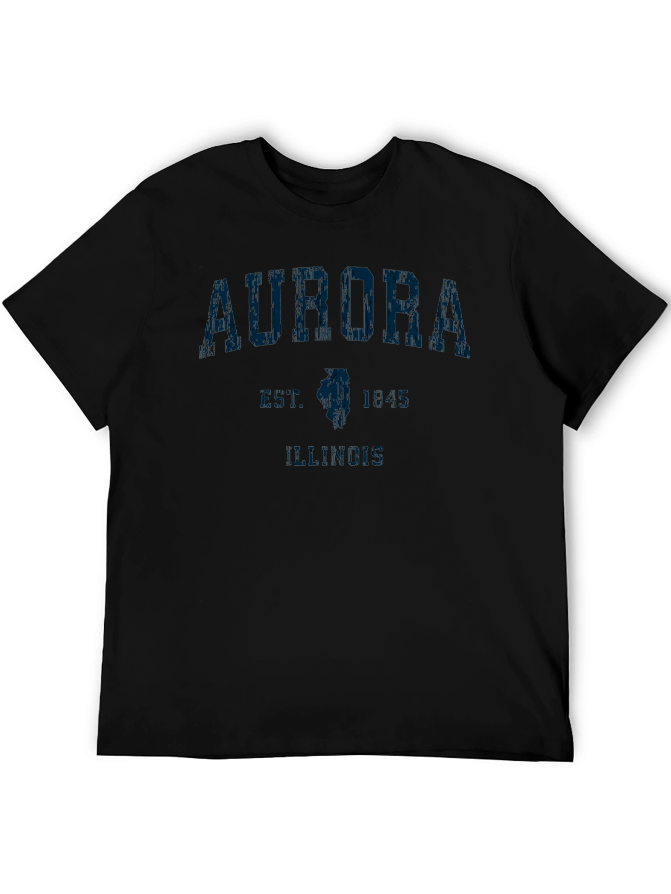 Aurora Illinois Black T-Shirt