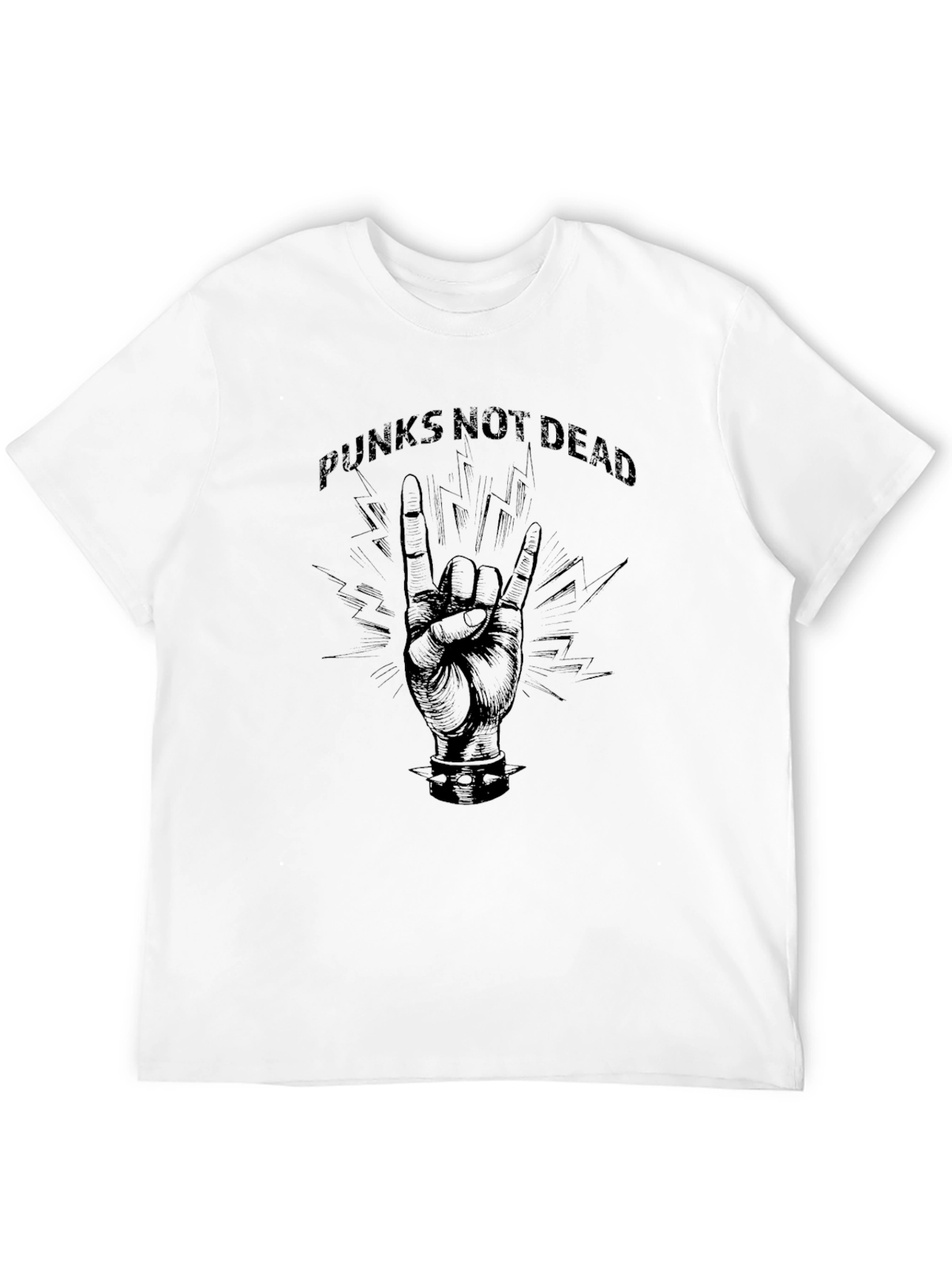 Punks Not Dead Graphic Print Tee