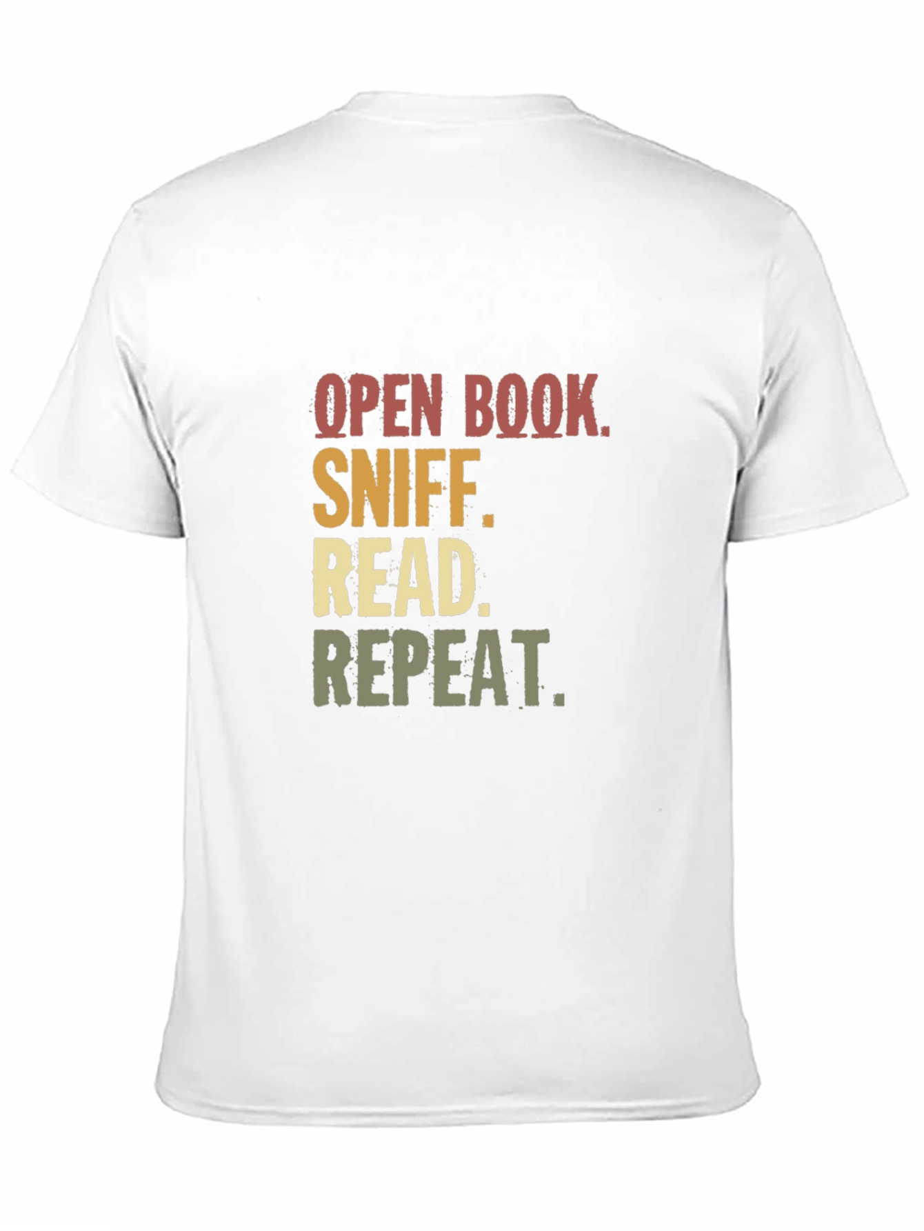 Open Book Sniff Read Repeat Black T-Shirt