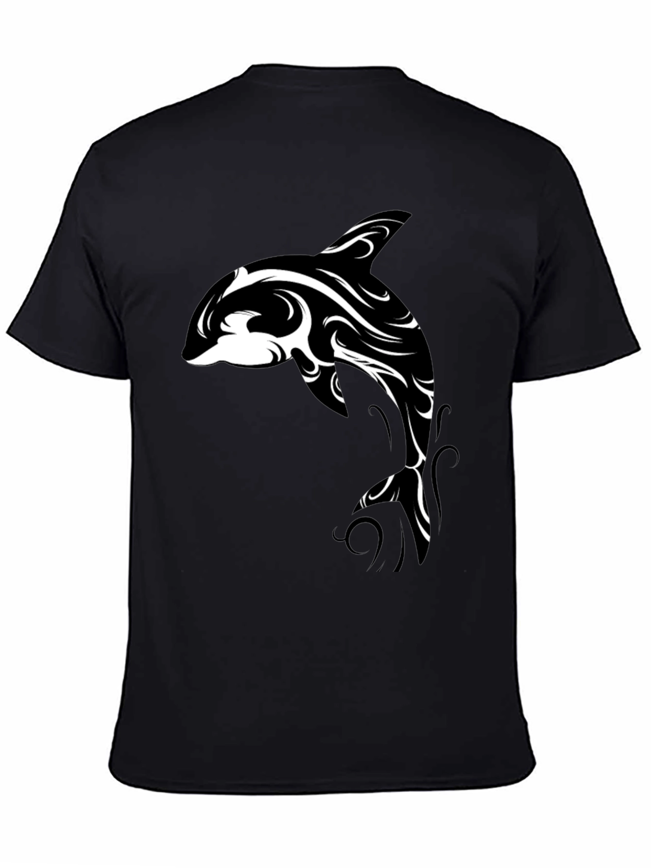 Black Orca Tribal Art T-Shirt