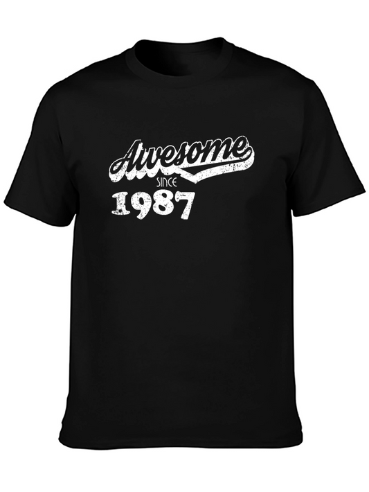 Awesome Since 1987 Mens Black T-Shirt