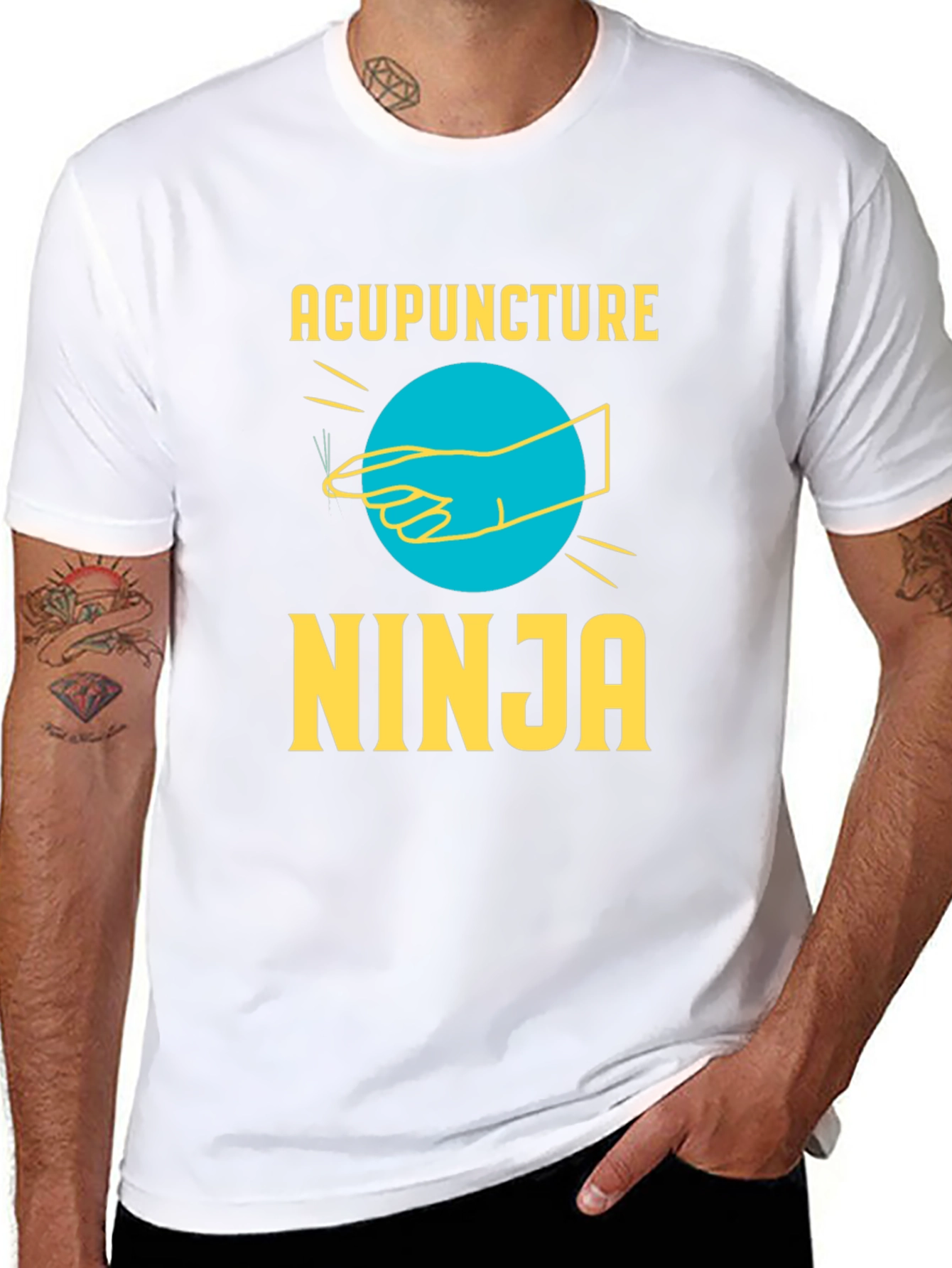 Acupuncture Ninja T-Shirt - Novelty Graphic Tee