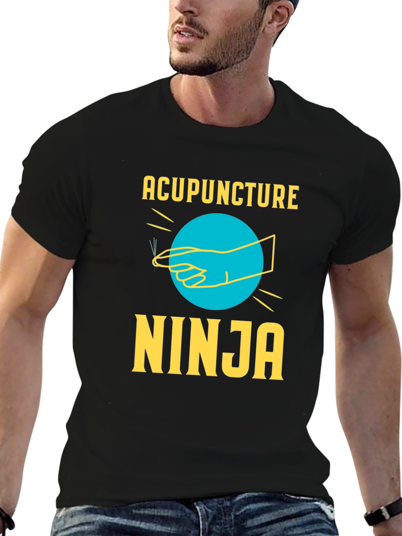 Acupuncture Ninja T-Shirt - Novelty Graphic Tee