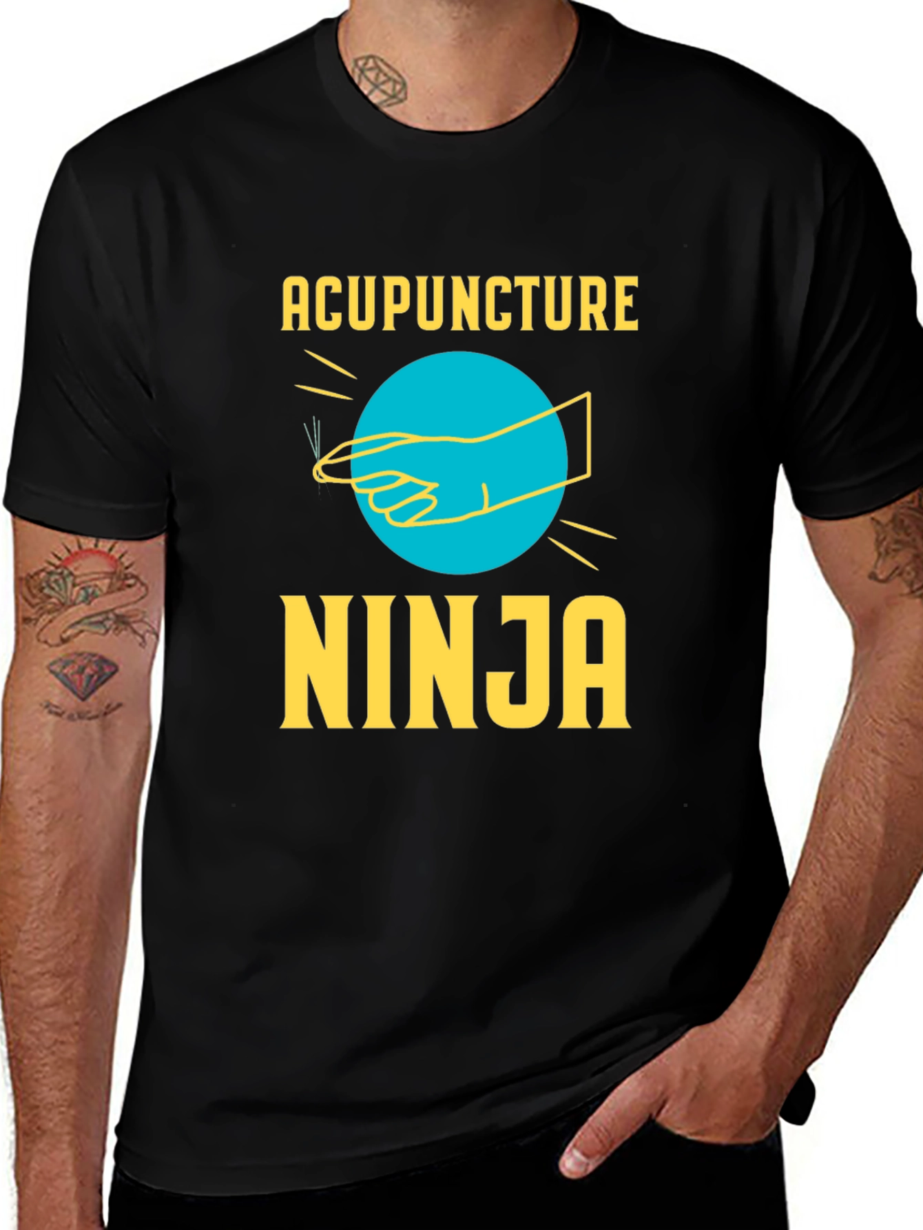 Acupuncture Ninja T-Shirt - Novelty Graphic Tee
