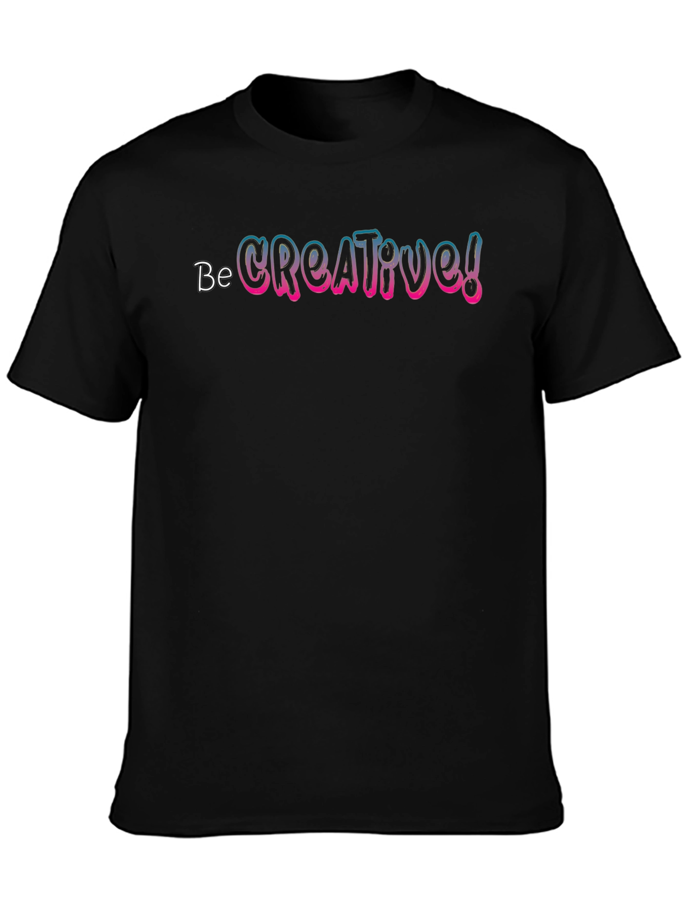 Be Creative! Black Graphic Tee Shirt