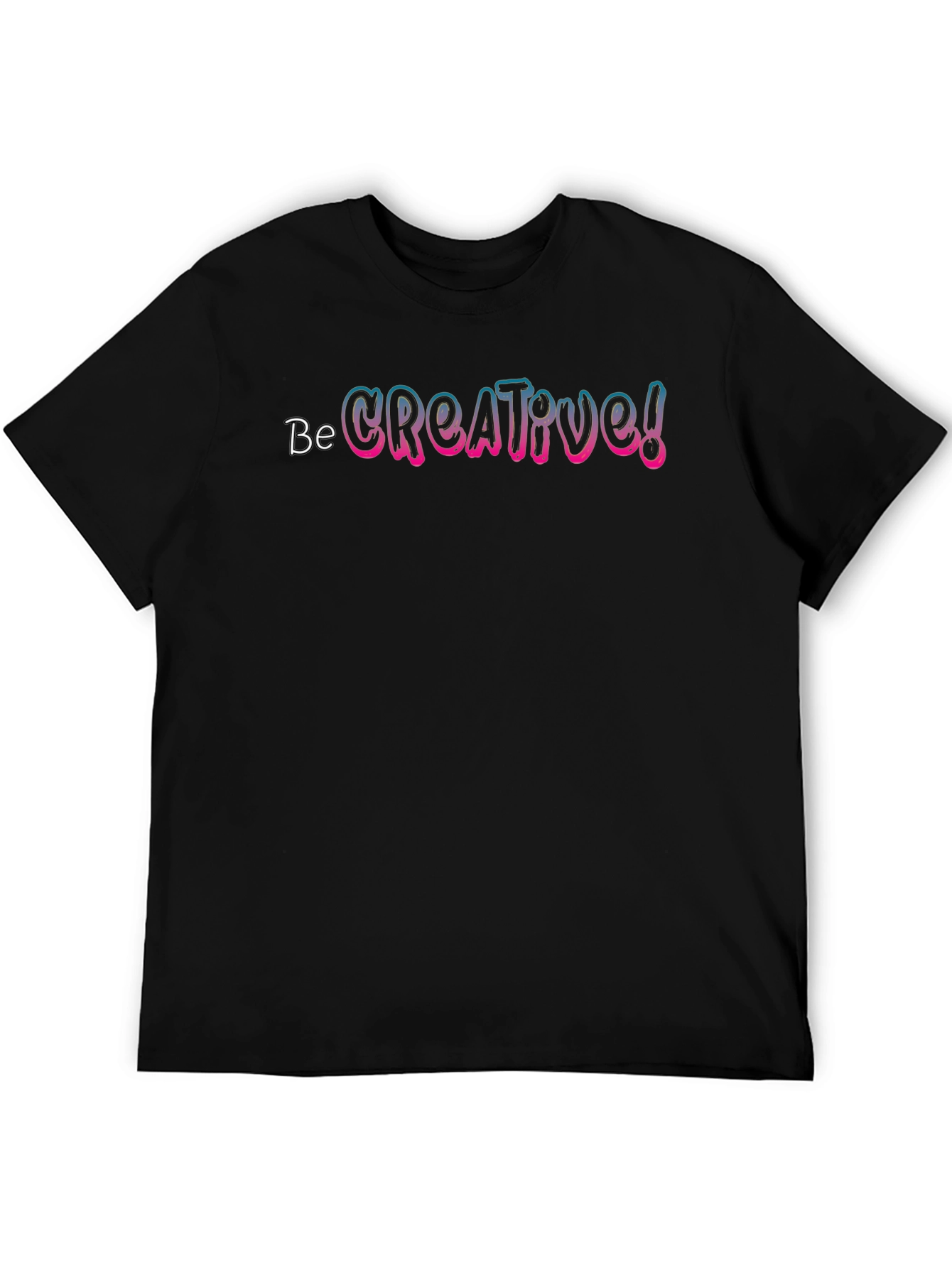 Be Creative! Black Graphic Tee Shirt