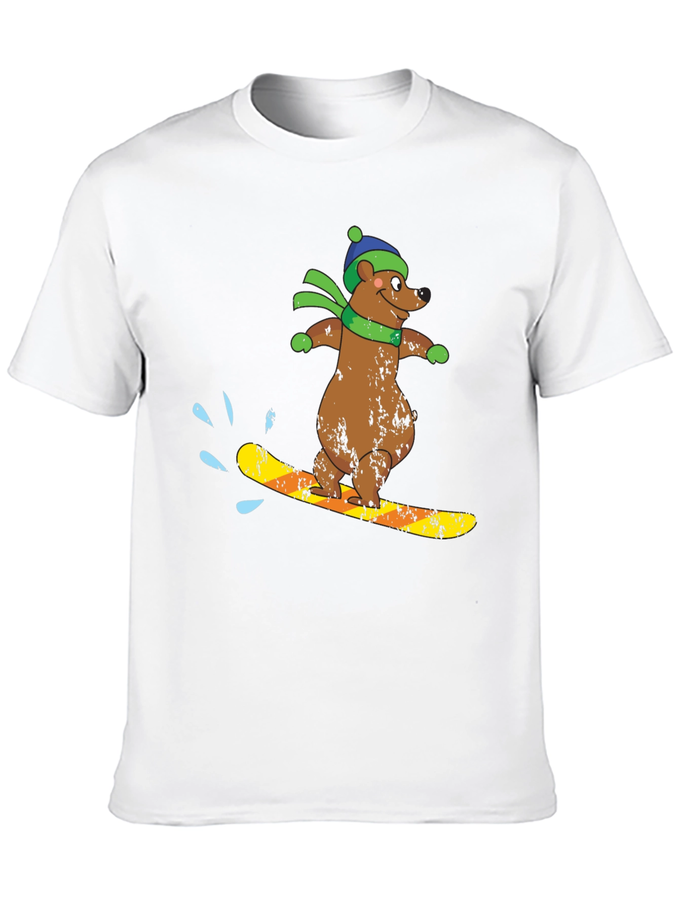 Snowboarding Bear Graphic Tee