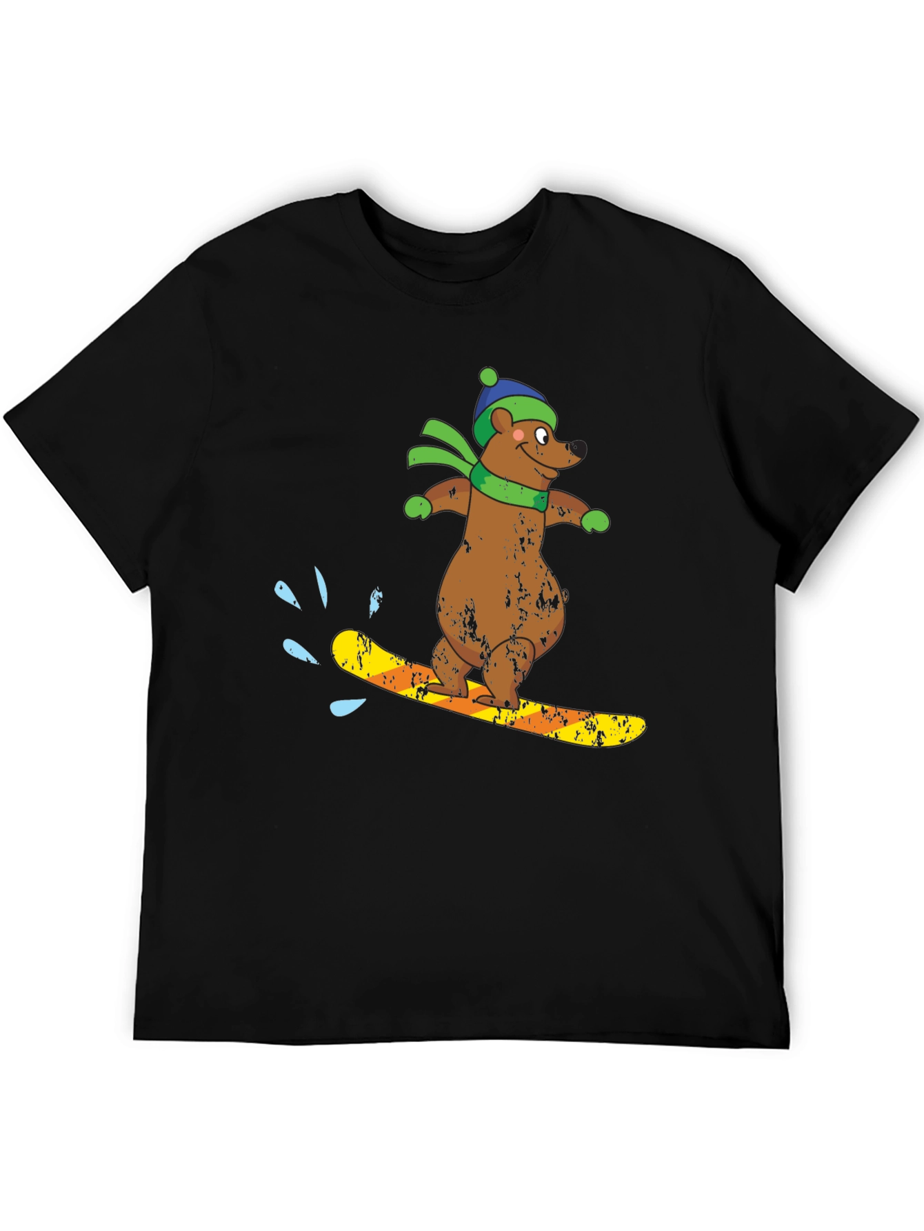 Snowboarding Bear Graphic Tee
