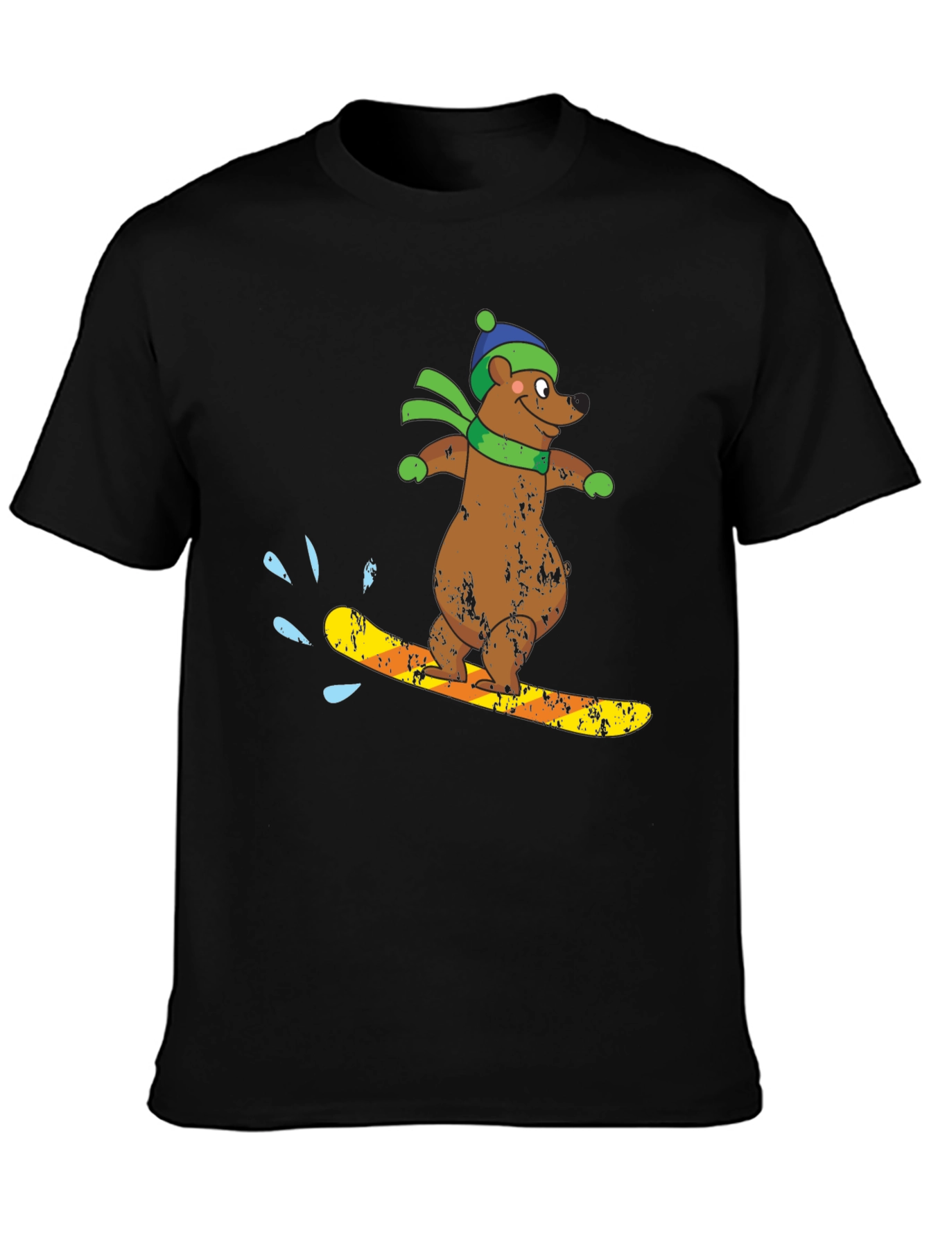 Snowboarding Bear Graphic Tee