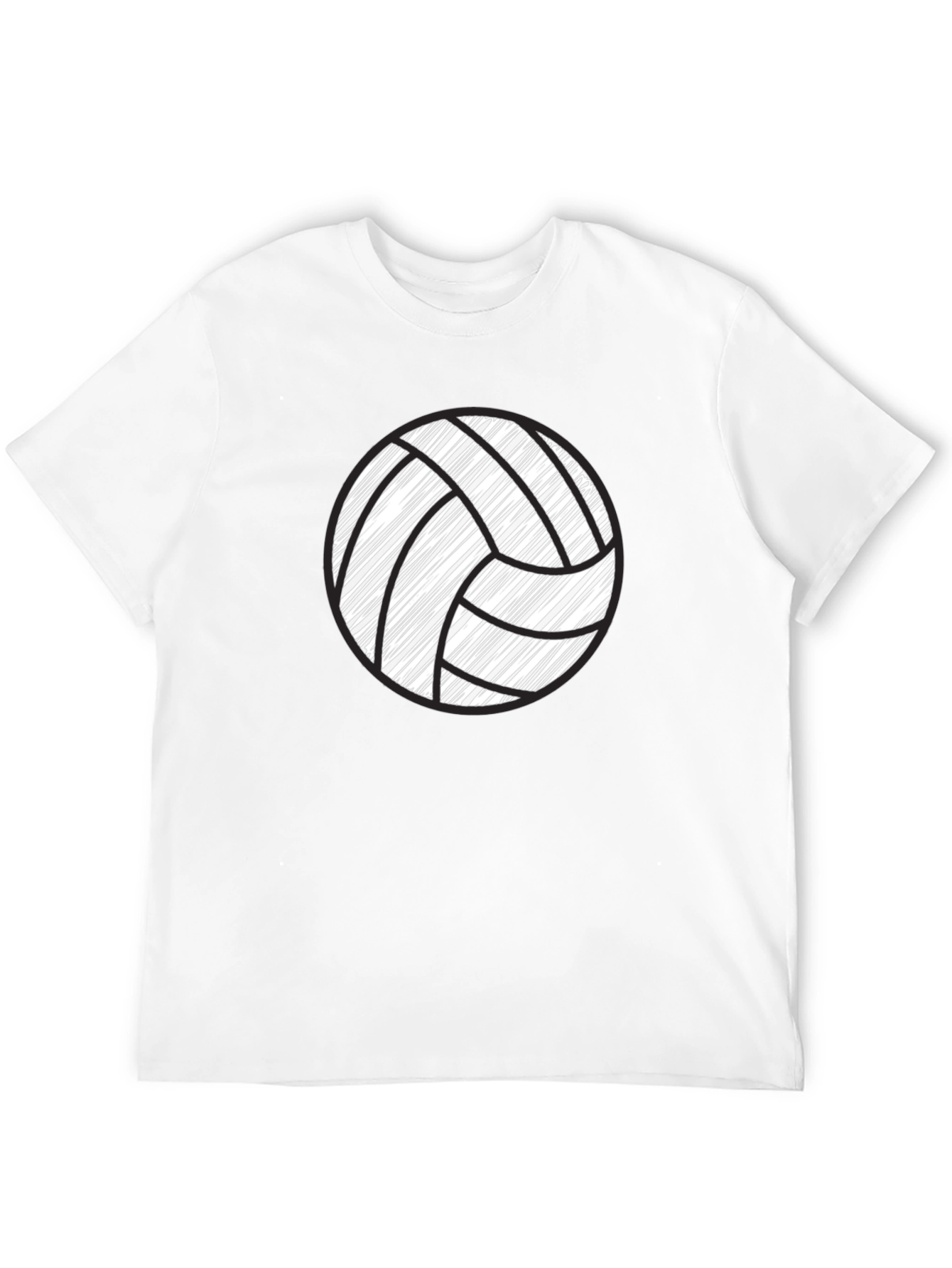 Volleyball Graphic Tee - Black Cotton Comfort
