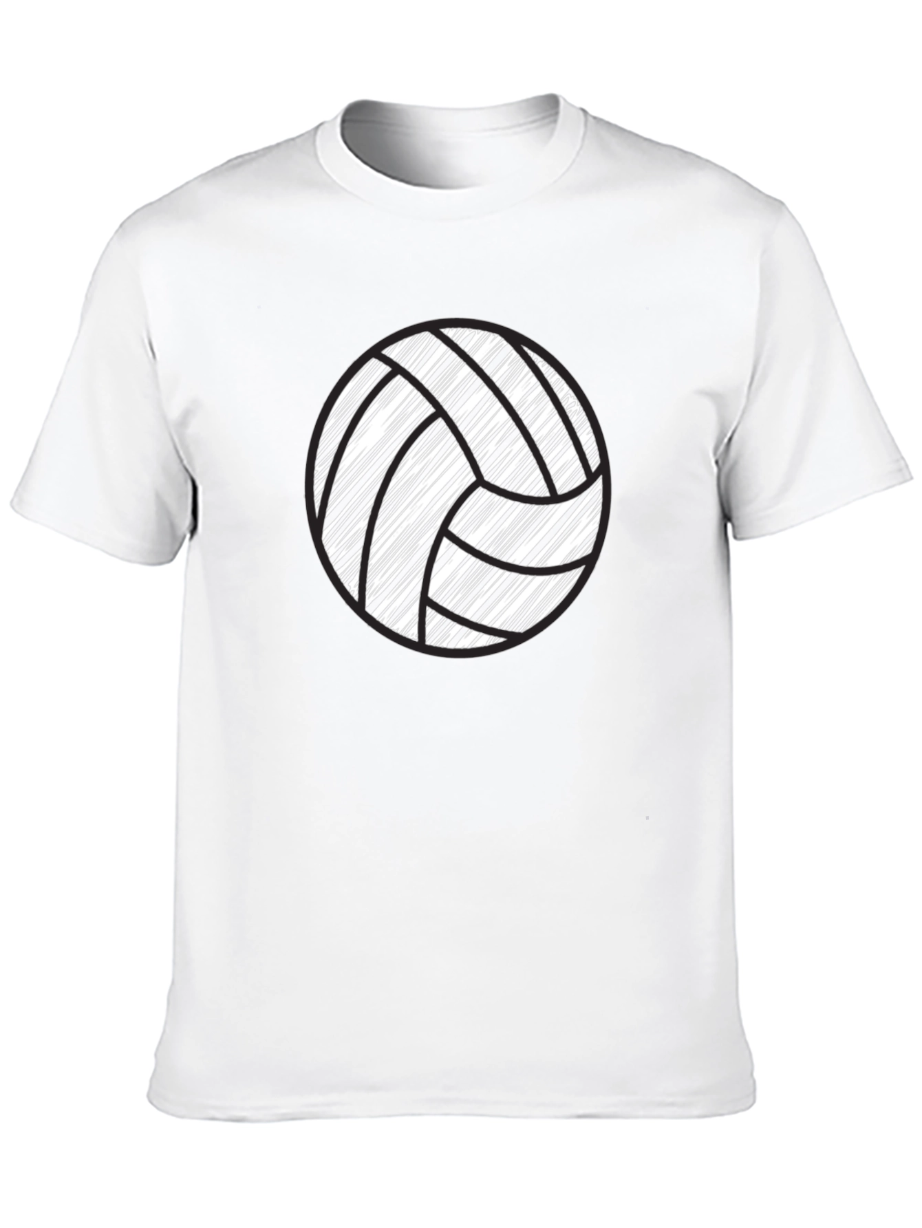 Volleyball Graphic Tee - Black Cotton Comfort