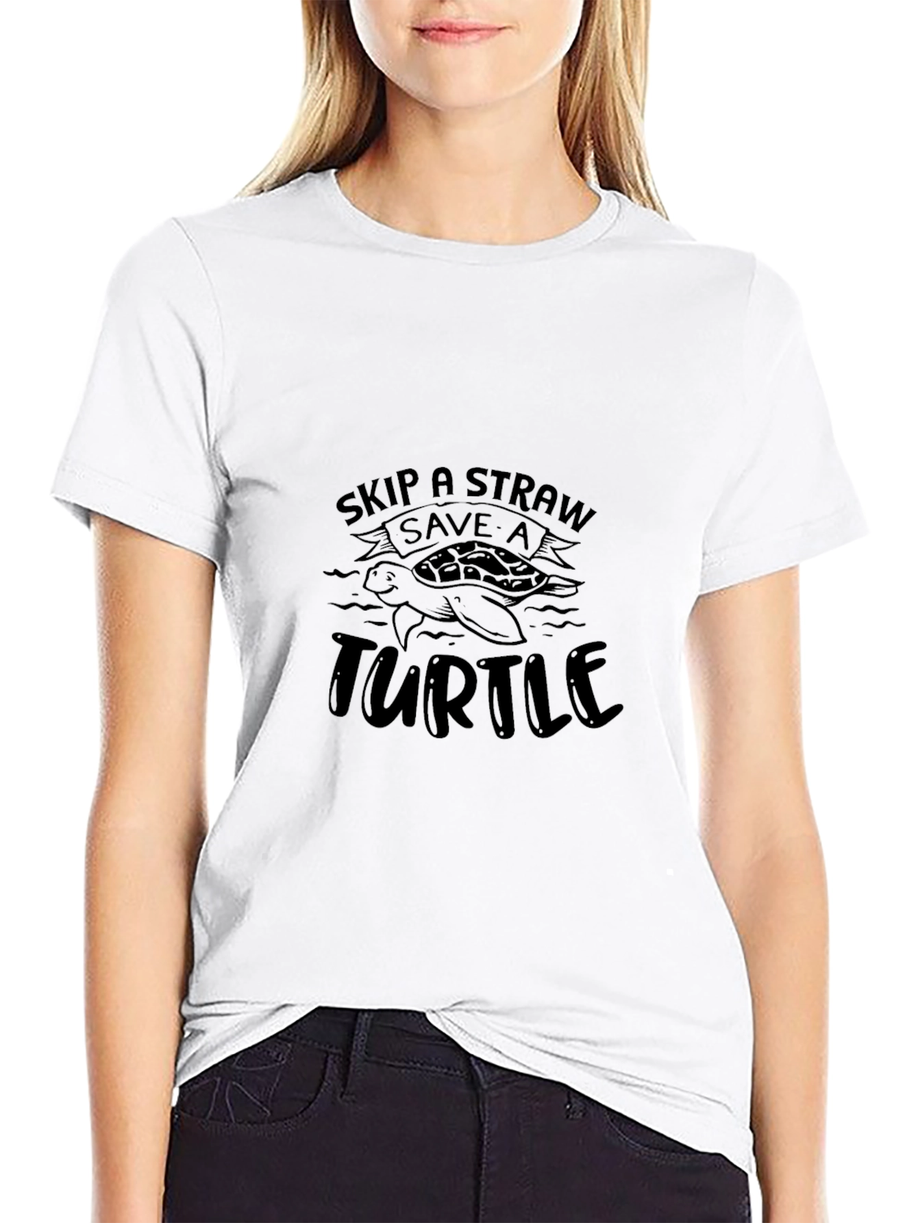 Skip A Straw Save A Turtle Graphic Tee