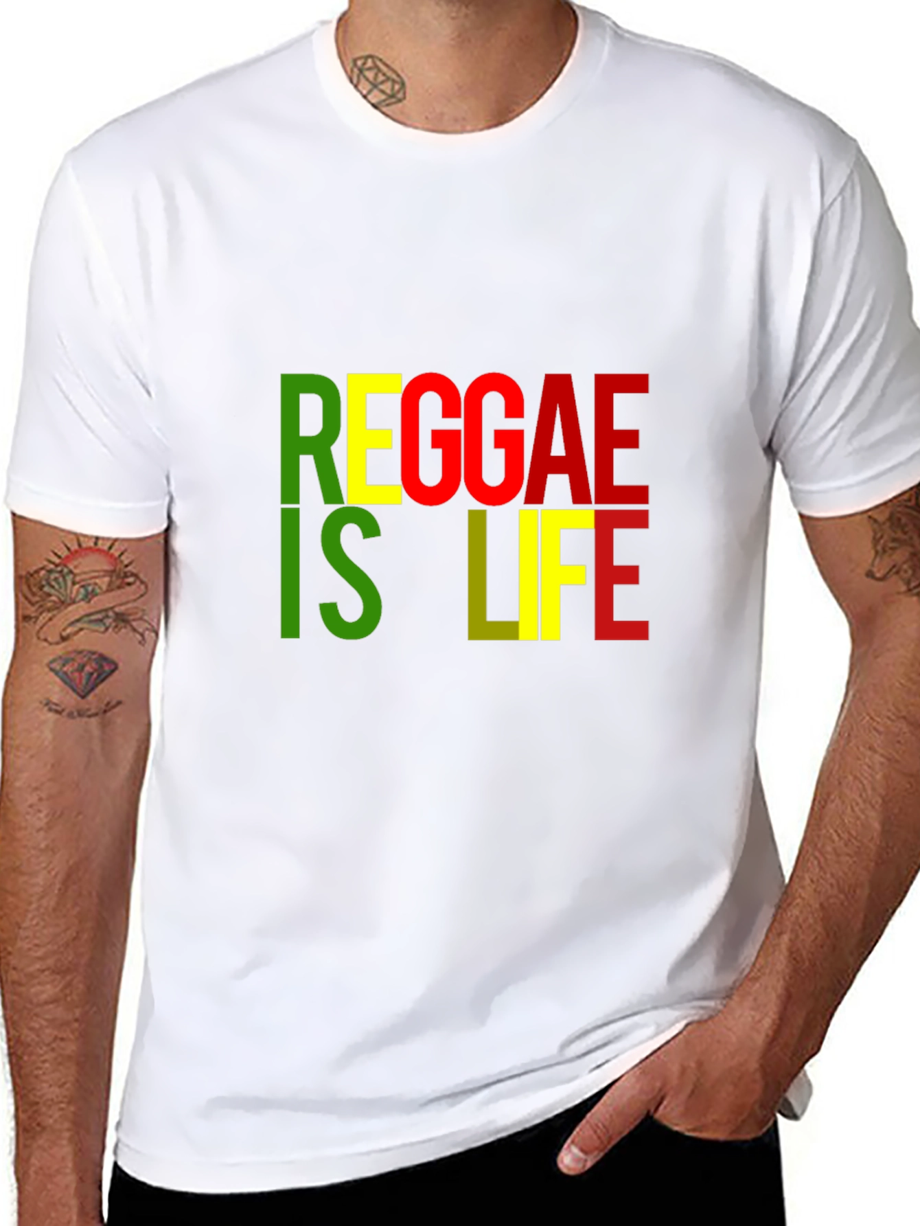 Reggae Is Life Black T-Shirt