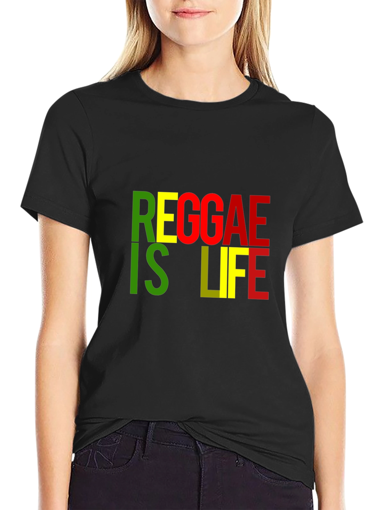 Reggae Is Life Black T-Shirt