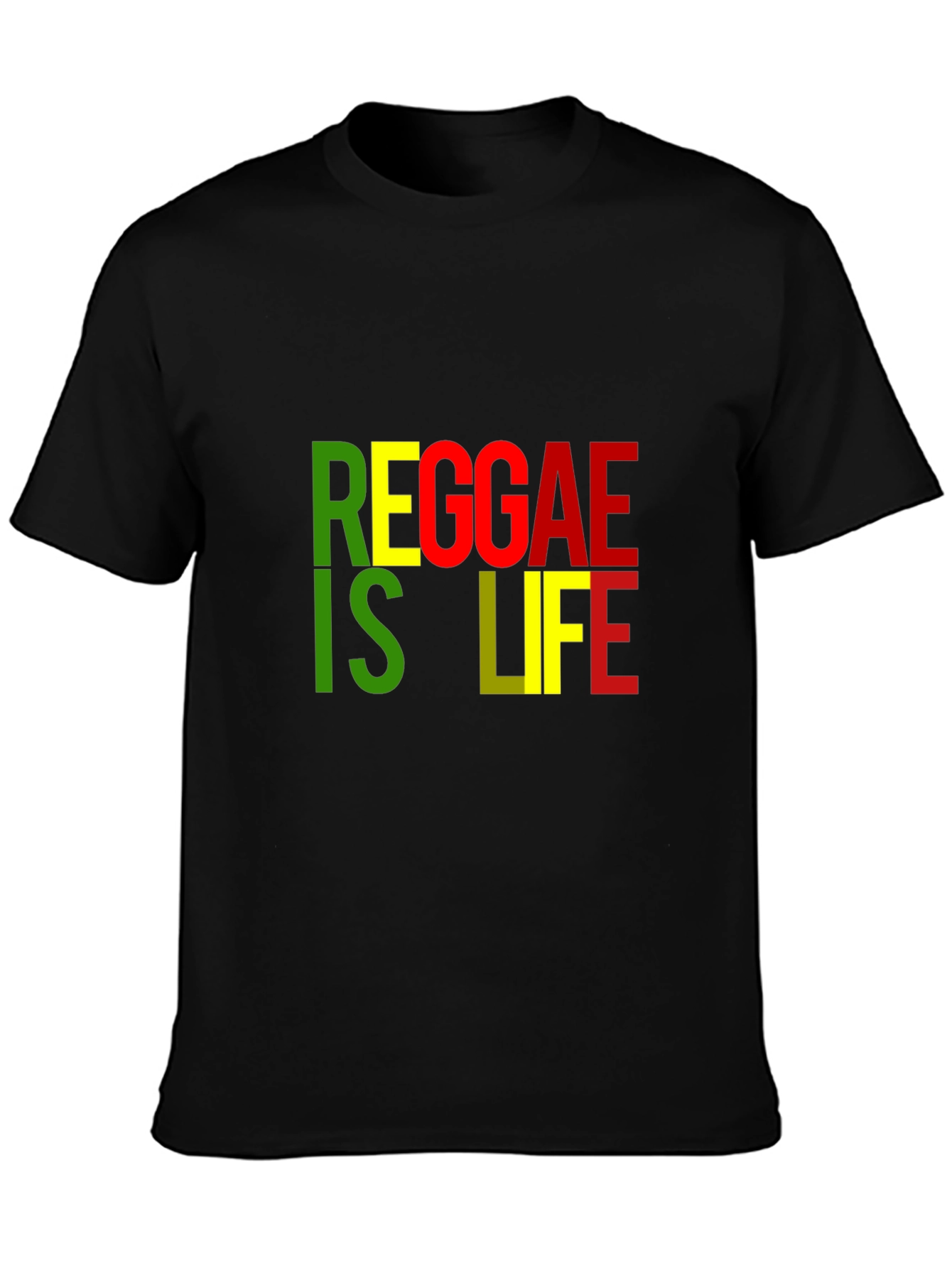 Reggae Is Life Black T-Shirt