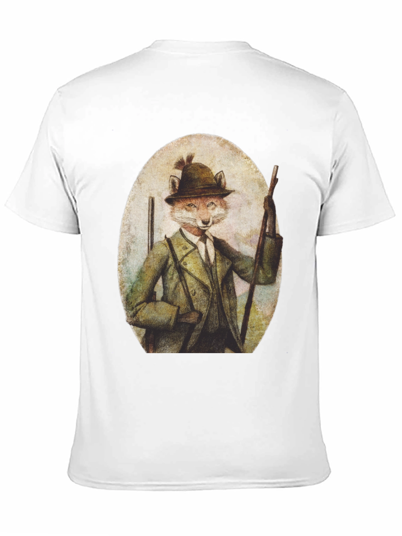 Fox Hunter T-Shirt - Novelty Animal Print Tee