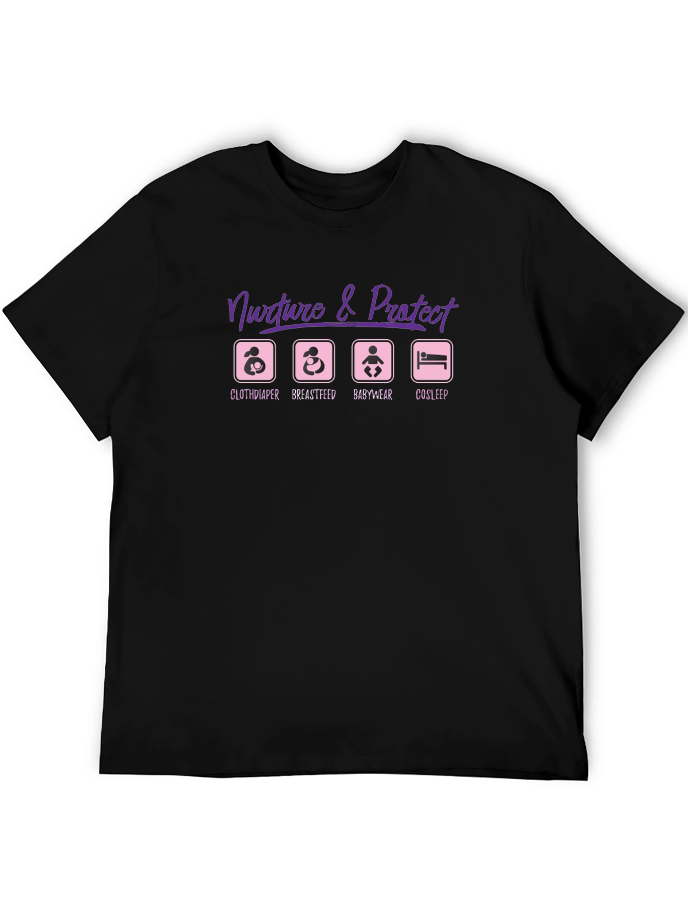 Nurture & Protect Parenting T-Shirt - Black