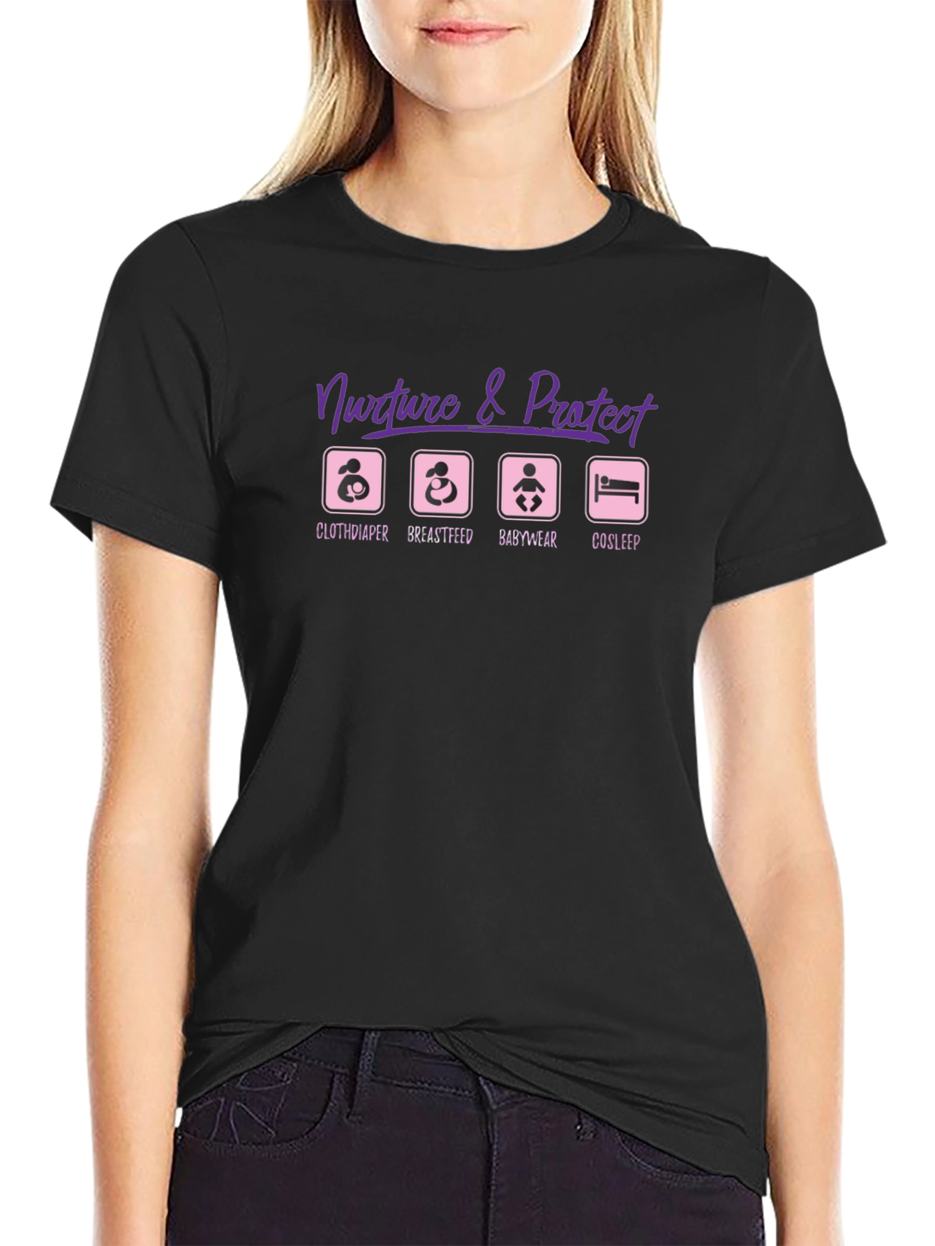 Nurture & Protect Parenting T-Shirt - Black